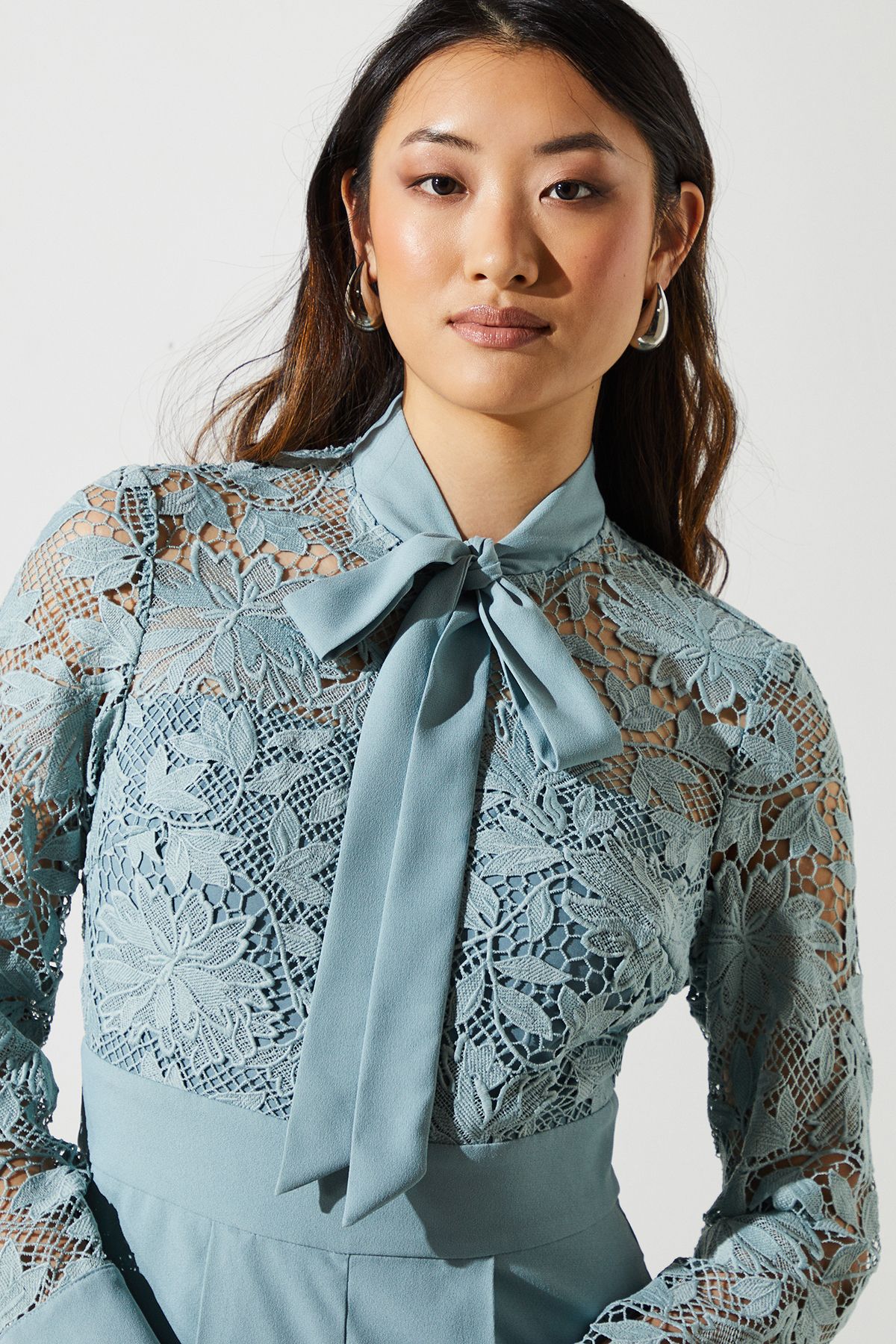 Coast Lace Tie Neck Jumpsuit Green image 2