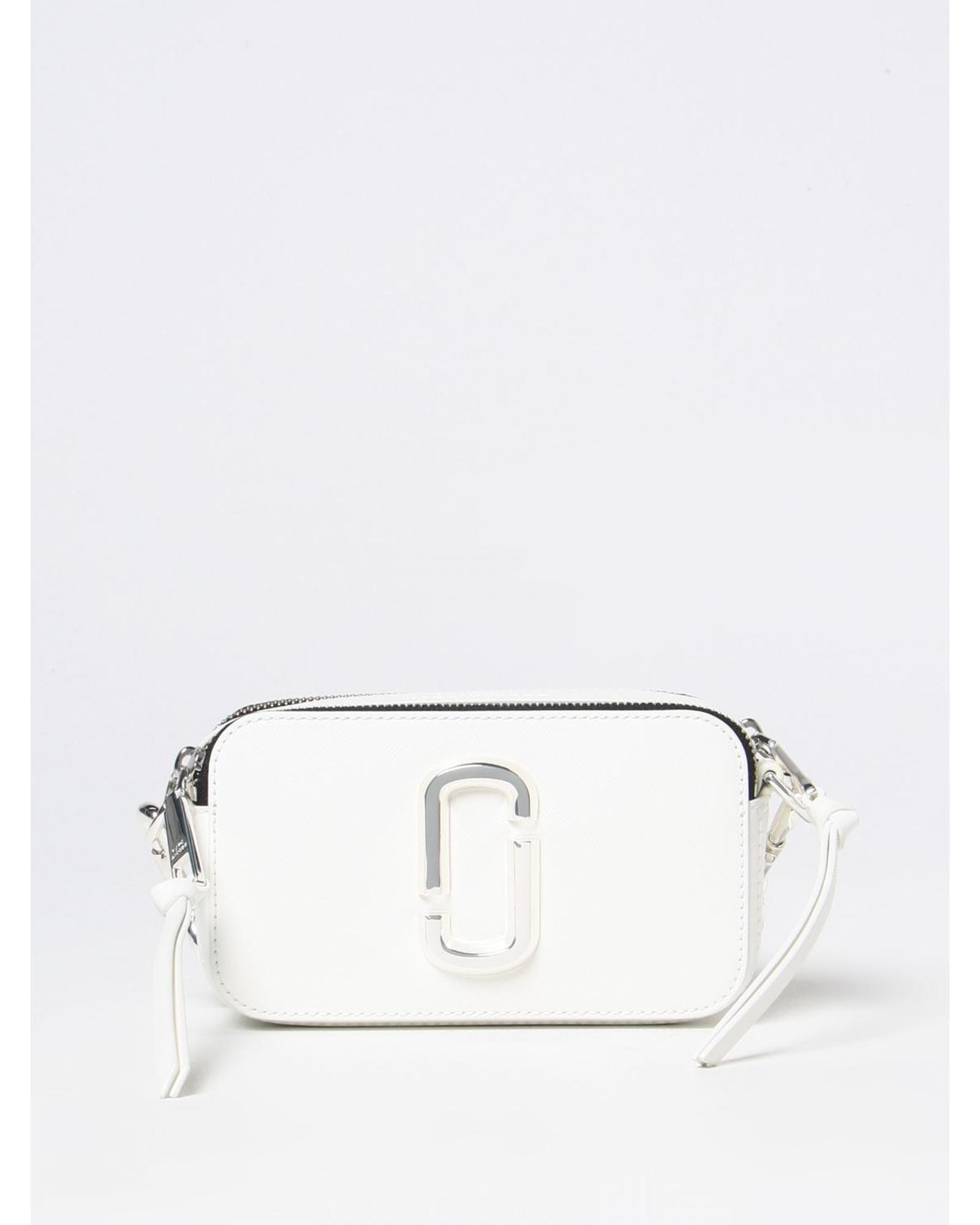Marc Jacobs Snapshot Mini Leather Crossbody Wo - White Clutch Bags