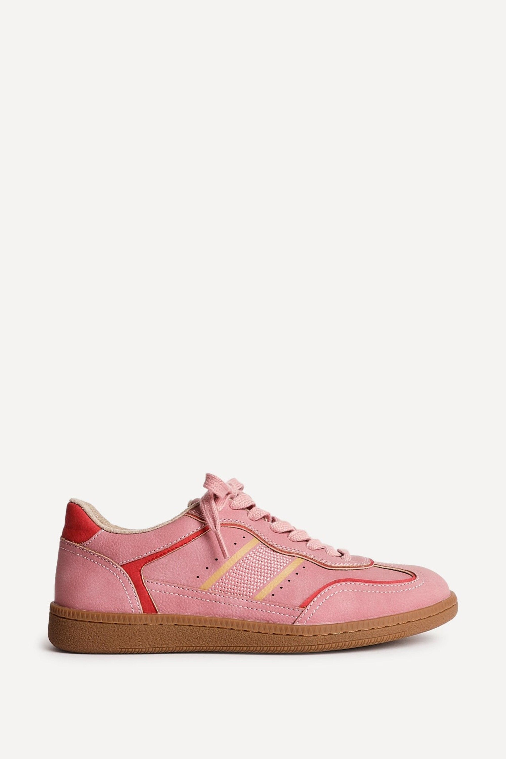 Linzi Vortex Pink & Red Retro Style Trainers image 1
