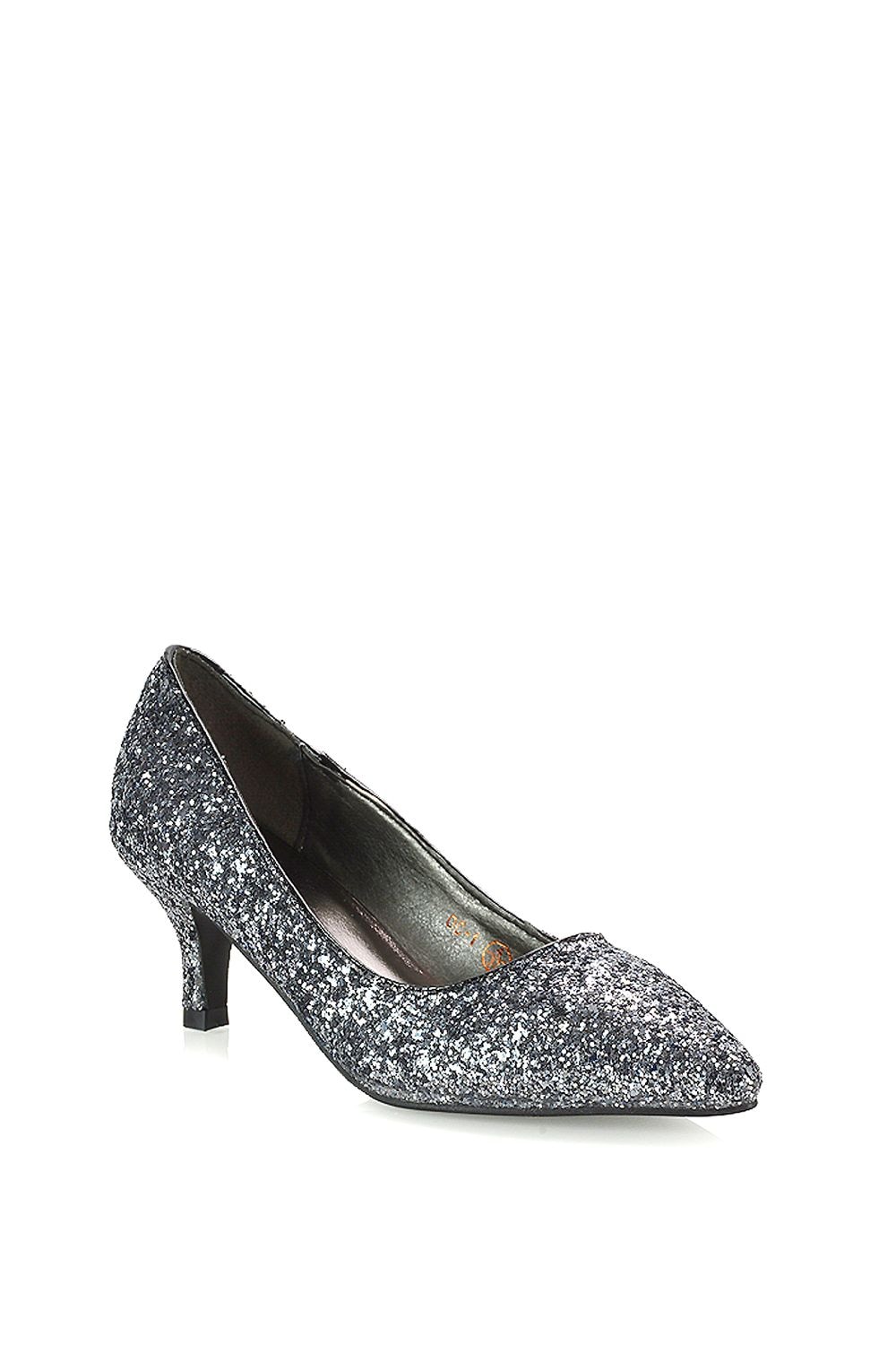 XY London 'Gwyneth' Pointed Toe Mid Stiletto Kitten Heel Court Shoes image 4