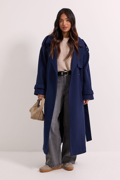 Dorothy Perkins Petite Belted Trench Navy