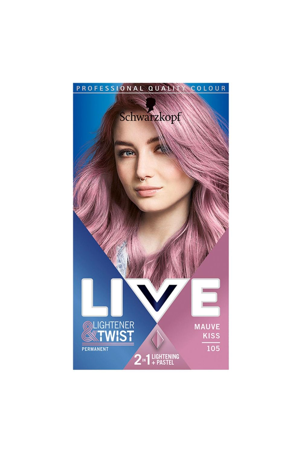 Schwarzkopf Live 2in1 Lightener+Twist 'Hair Dye' 105 Mauve Kiss