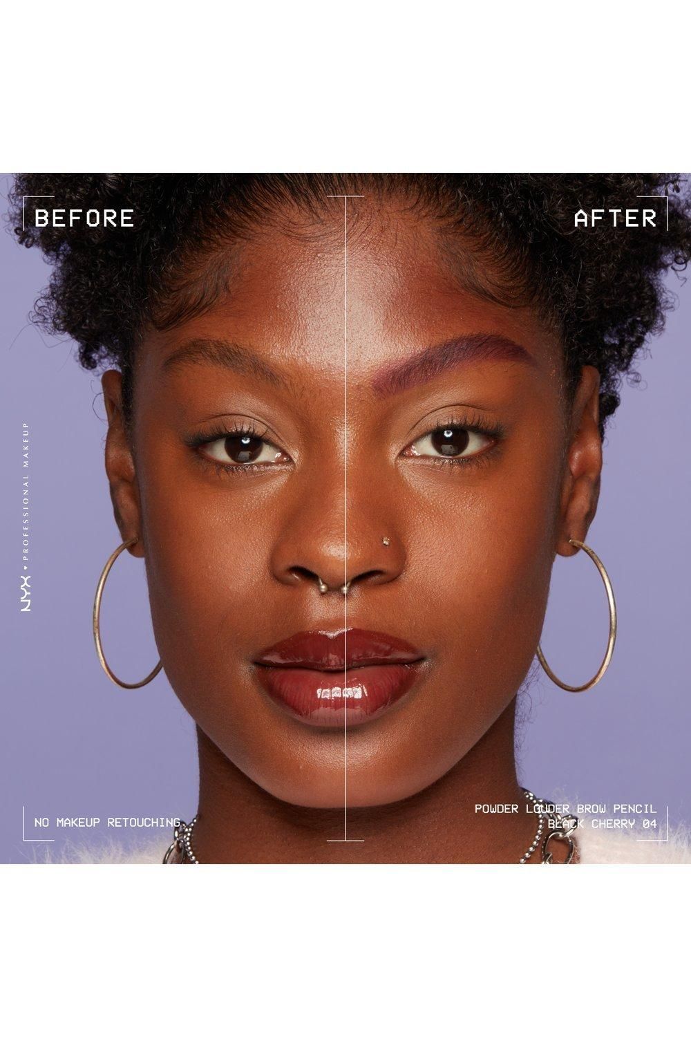 NYX Professional Makeup Powder Louder Brow Pencil 12HR Wear Buildable Micro-Fibres Black Cherry image 3