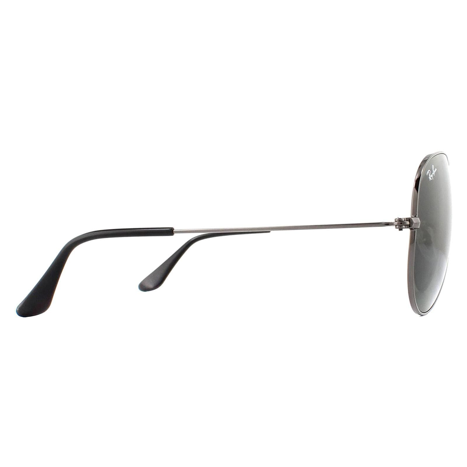 Ray-Ban Aviator Gunmetal Green Aviator 3025 Sunglasses image 4