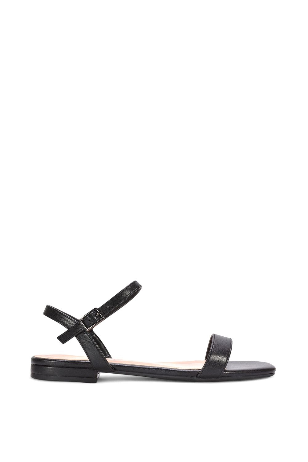 XY London 'Hallie' Open Toe Flat Strappy Sandals With Ankle Strap image 1