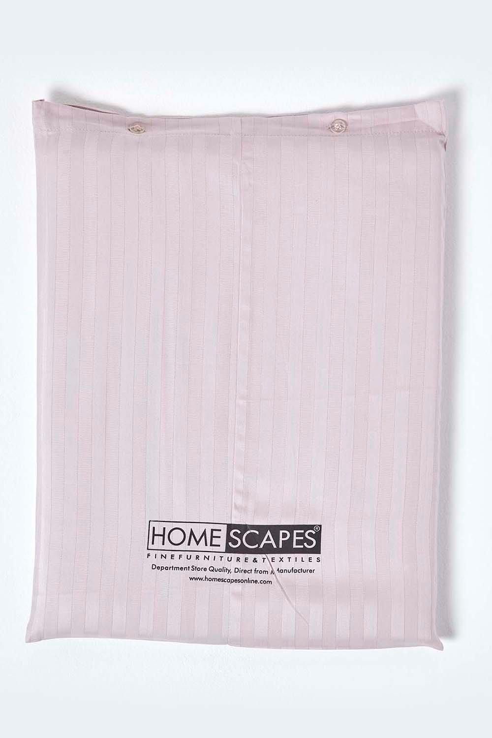 Homescapes Egyptian Cotton Satin Stripe Fitted Sheet 12 inch 330 Thread Count image 5