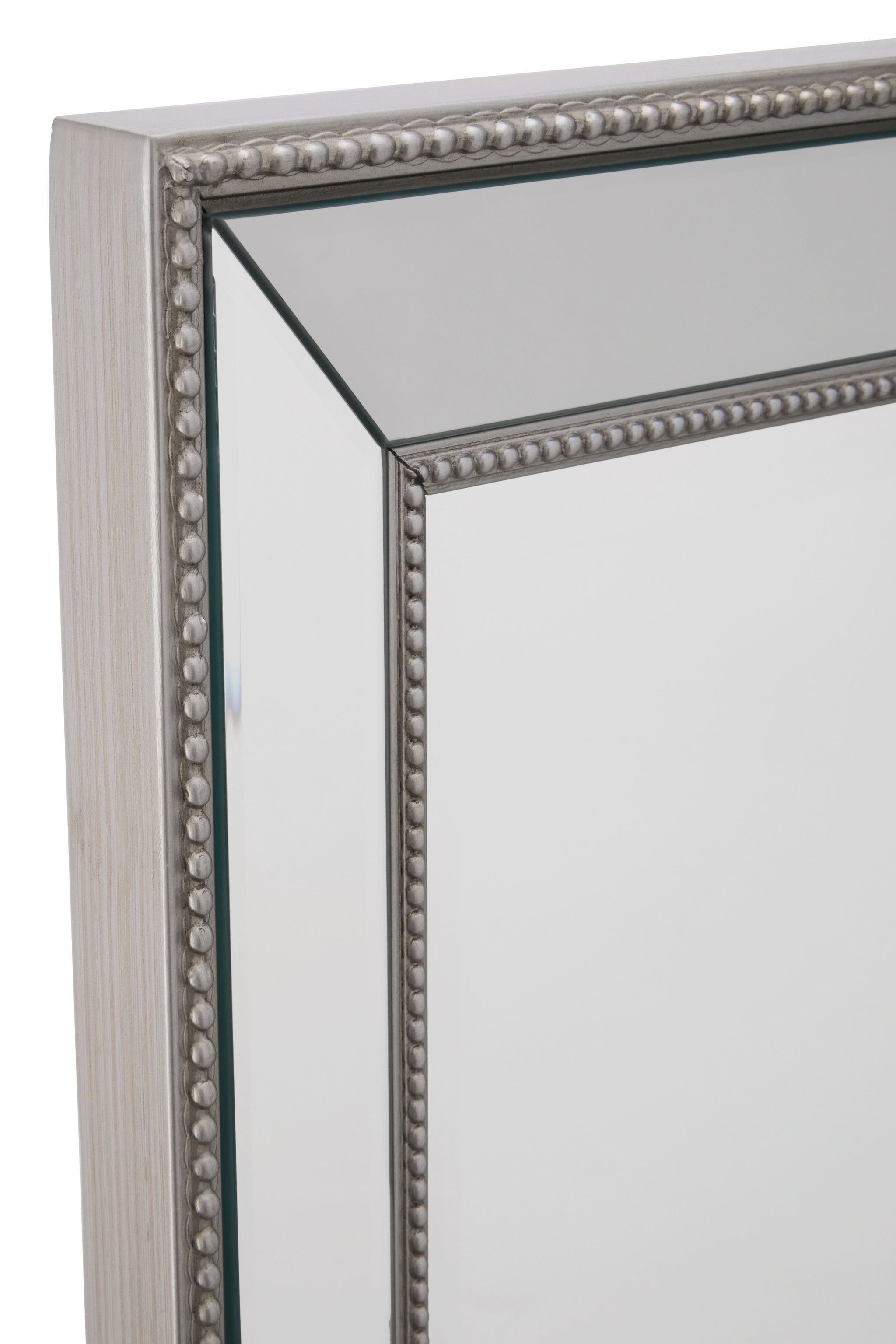 Orsina Champagne Rectangle Wall Mirror, Wooden Frame Mirror With Sleek Finish, Small Mirror For Dressing Area image 4