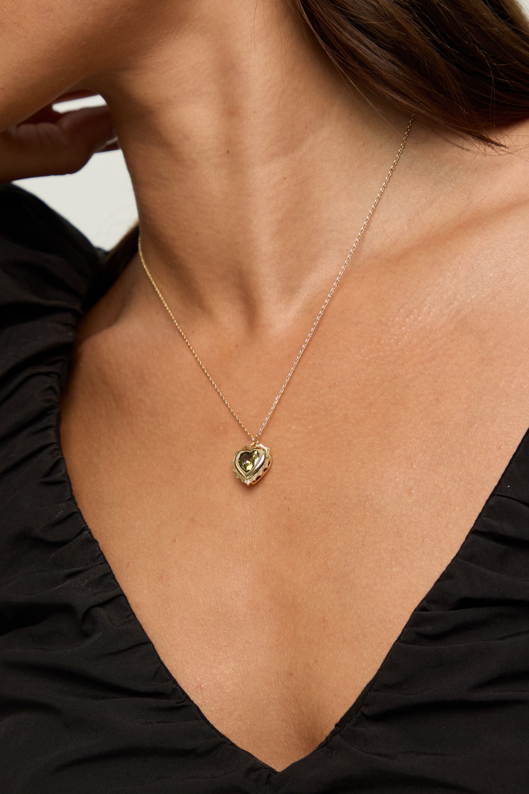 Jon Richard 14Ct Real Gold Plated Heart Birthstone Pendant - August - Gift Boxed image 4