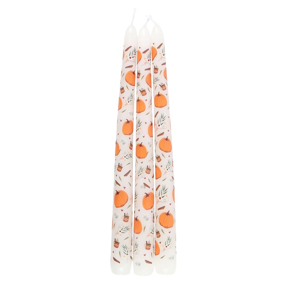 Something Different Taper Pumpkin Candles Set (Pack of 3) image 1