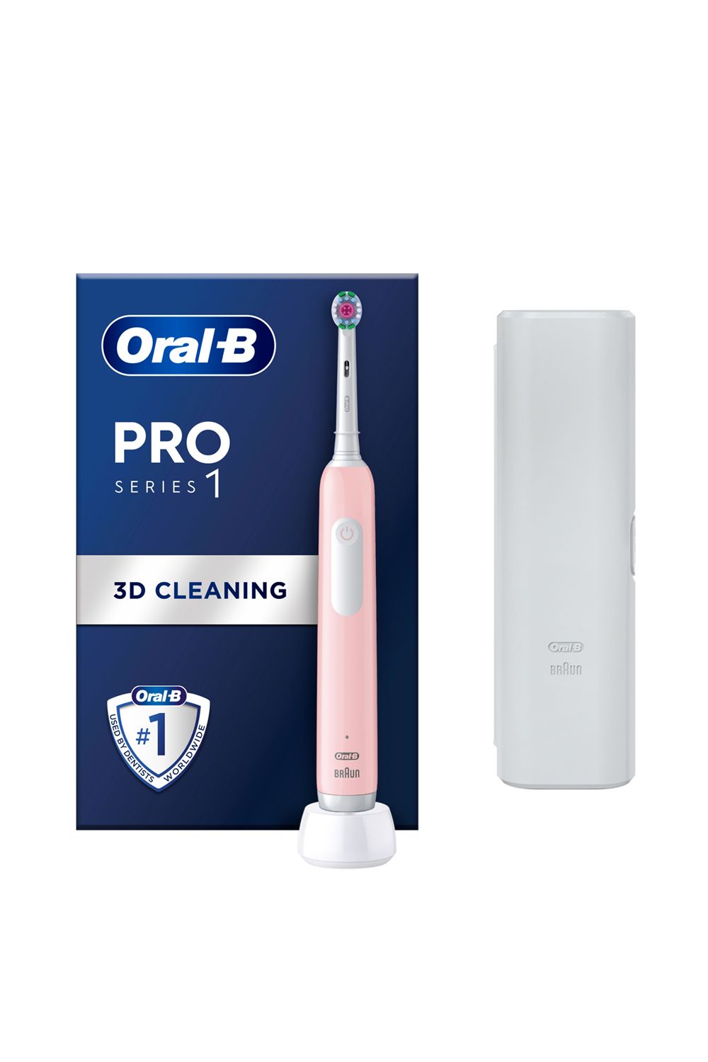 Oral B Pro Series 1 3D White Pink Toothbrush+Case Multi image 9