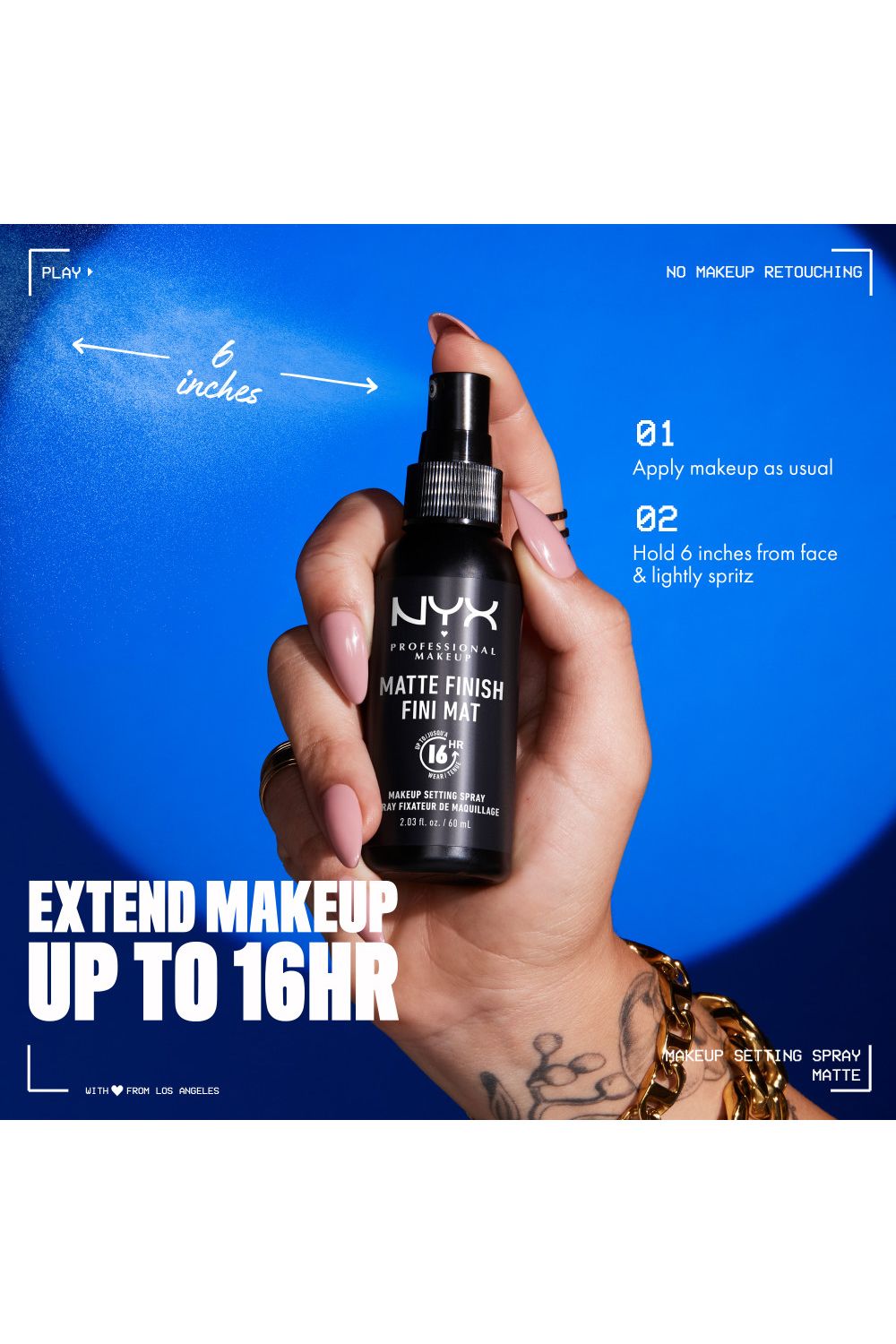 NYX Professional Makeup Makeup Setting Spray - Matte Set (Pack of 3) Multi image 2