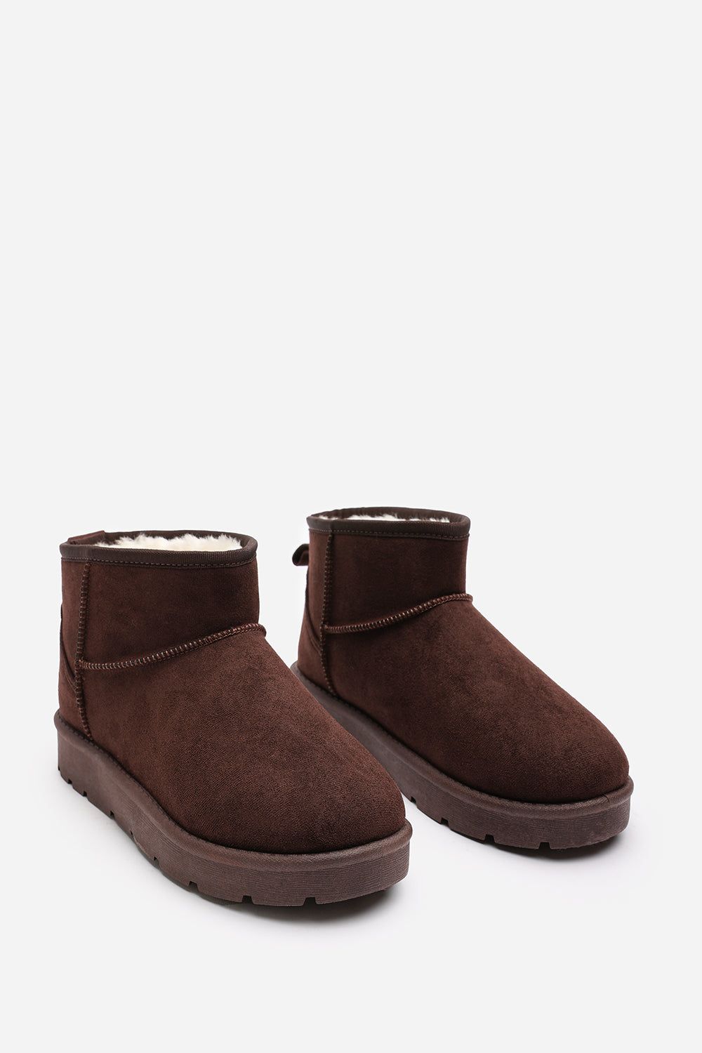 Where's That From 'Taliah' Mini Faux-Suede Fur Lined Ankle Slipper Boots image 4