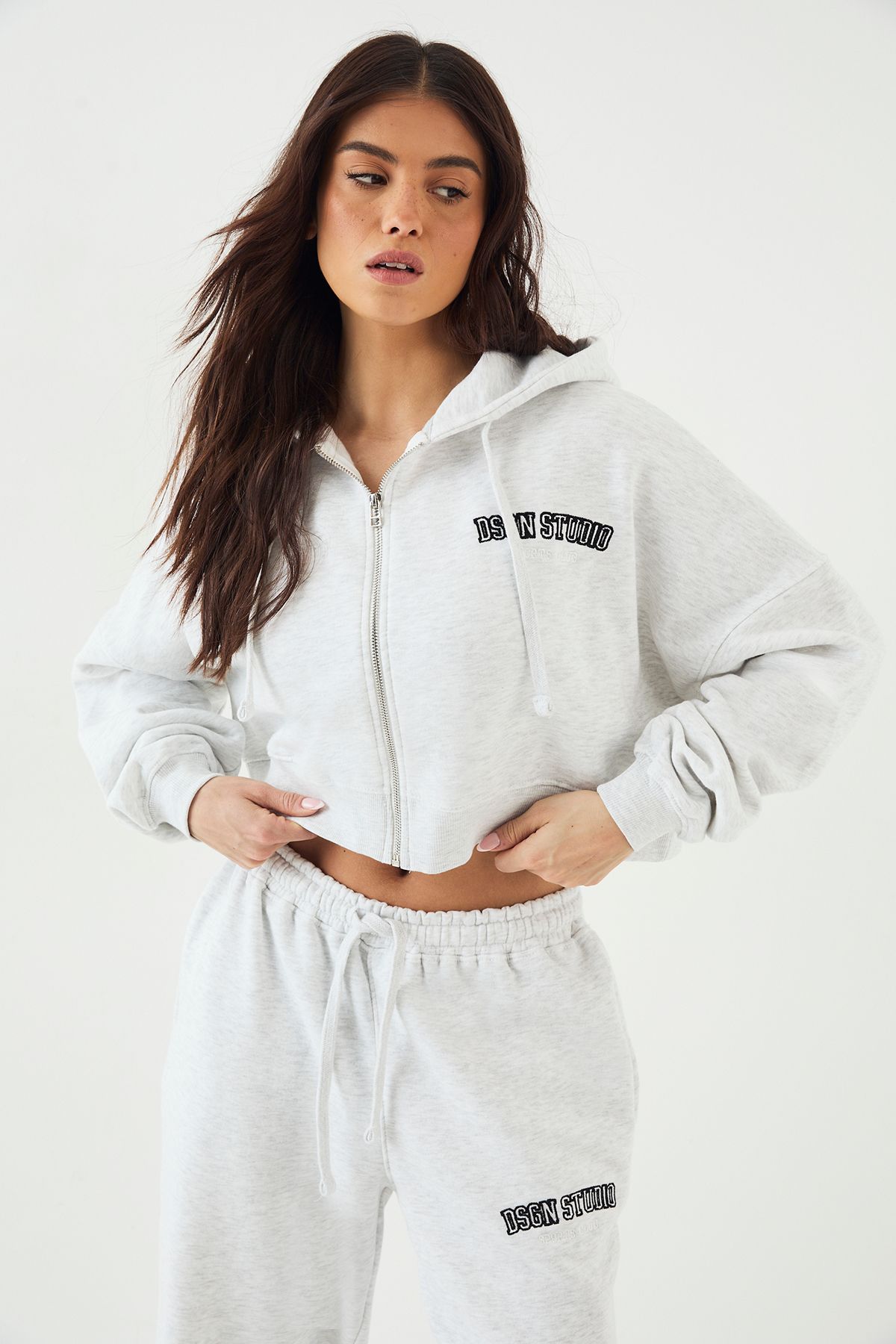 DSGN Studio DSGN Studio Applique 3 Piece Tracksuit Ash Grey image 4