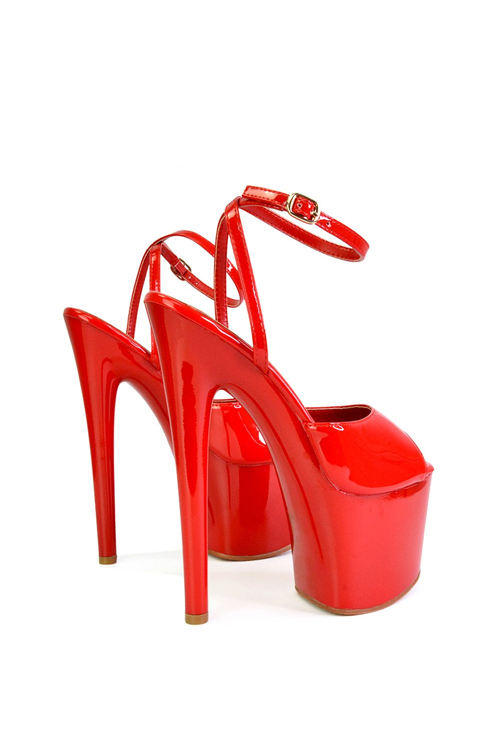 XY London 'Sunshine' Strappy Peep Toe Stiletto High Heel Platform Shoes image 5