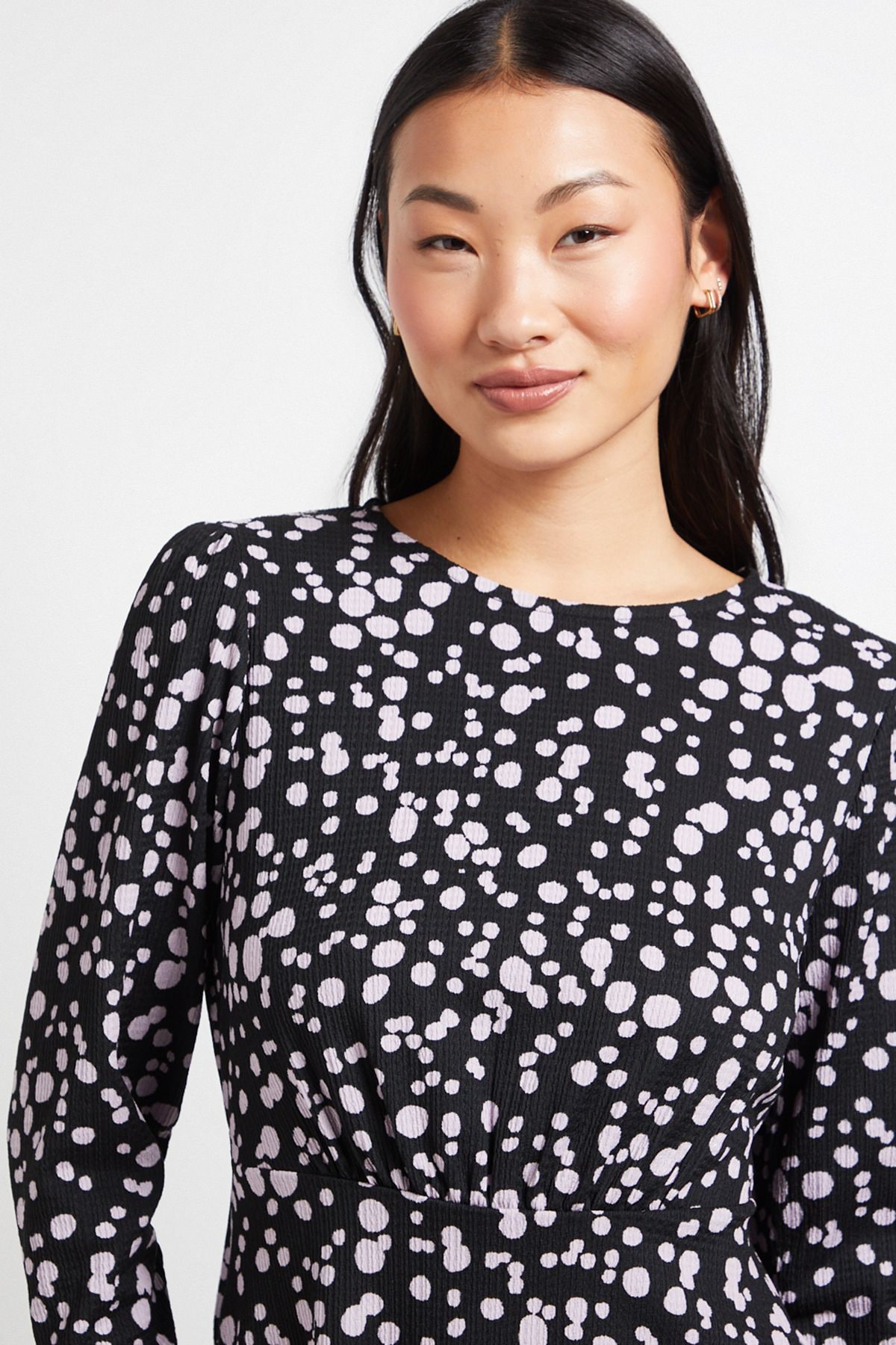 Dorothy Perkins Petite Purple Spot Jersey Mini Dress Purple image 4