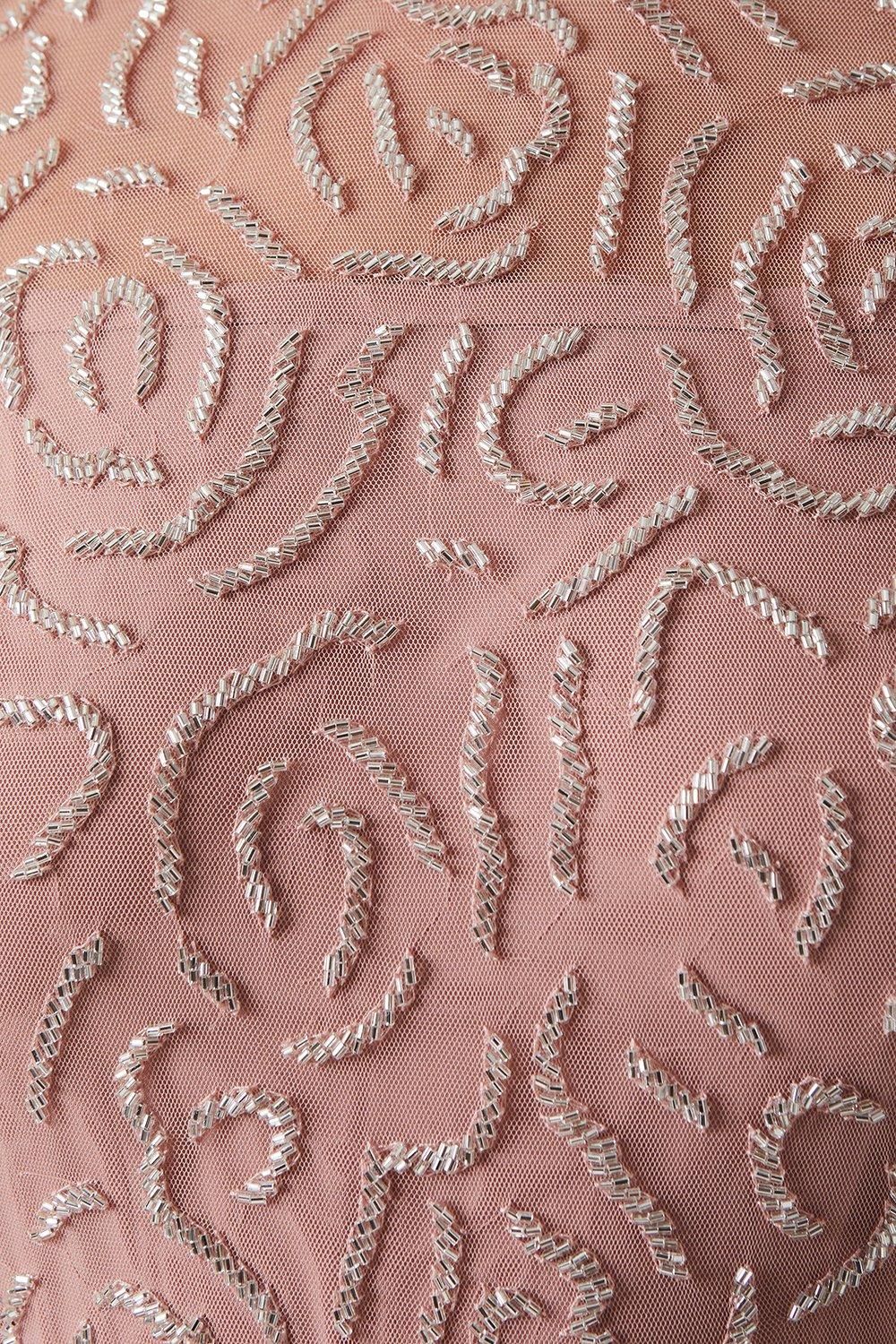 Coast Rose Embroidered Long Sleeve Bridesmaid Dress Antique Rose image 5