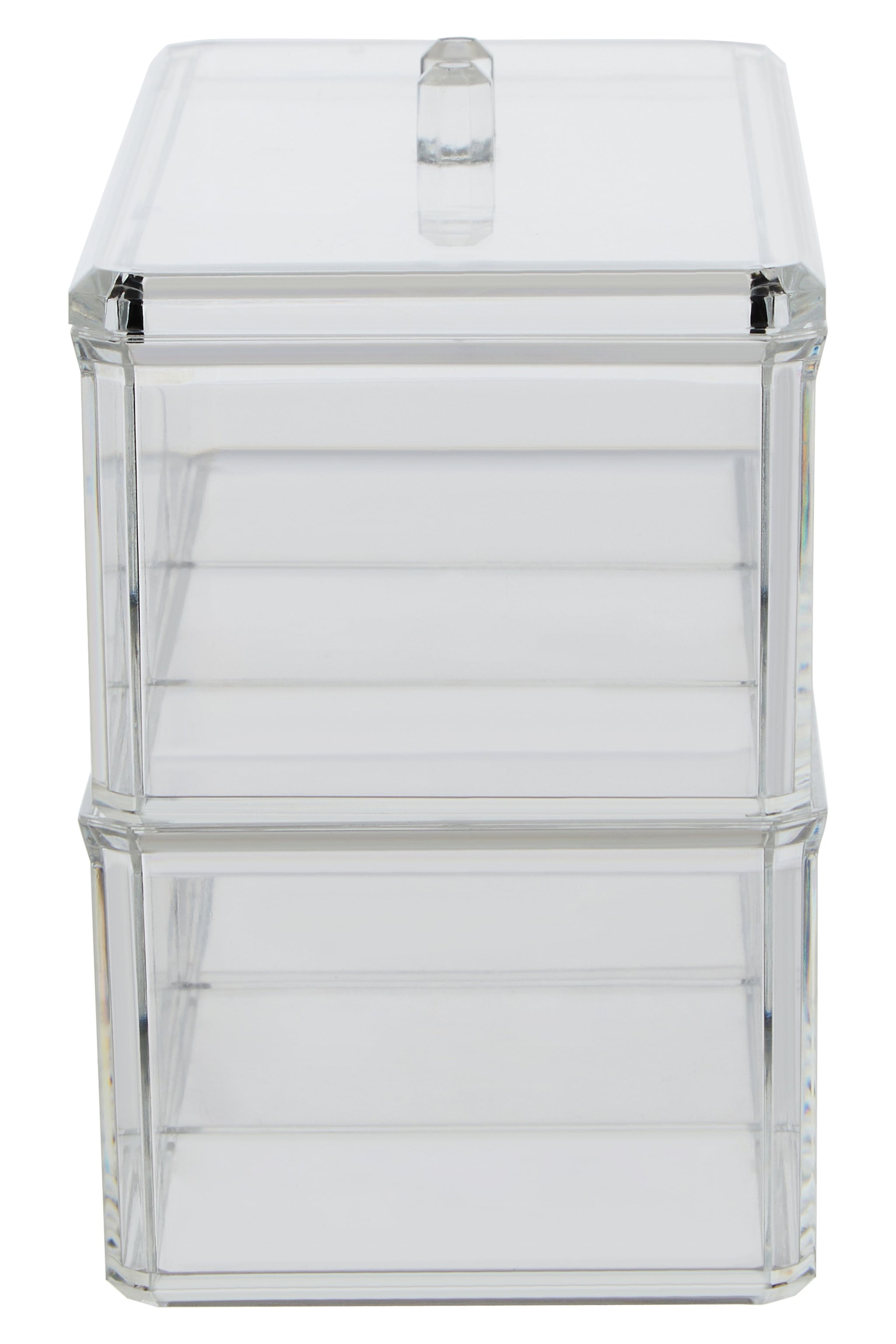 Orsina Six Compartment Plastic Cosmetics Organiser, Makeup Drawer Organiser, Cosmetic Storage Box, Makeup Tray image 3