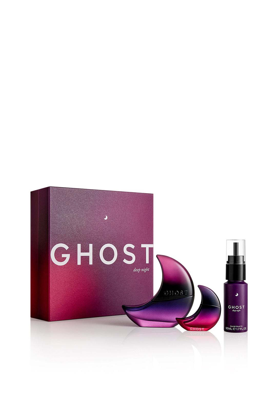 Ghost Deep Night Eau De Toilette  50ml, Refill 50ml & Deep Night Elixir Mini Eau De Parfum 10ml Gift Set Misc image 1