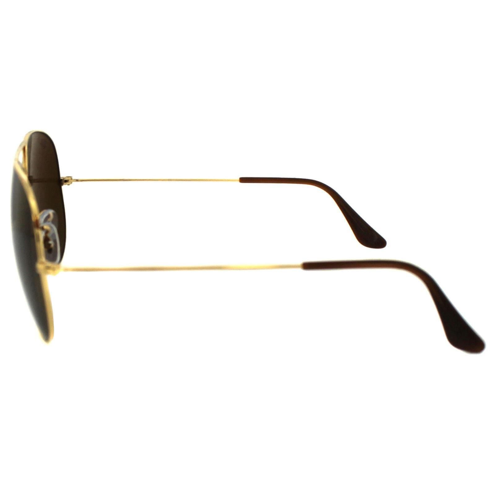 Ray-Ban Aviator Gold Brown Polarized Sunglasses image 3