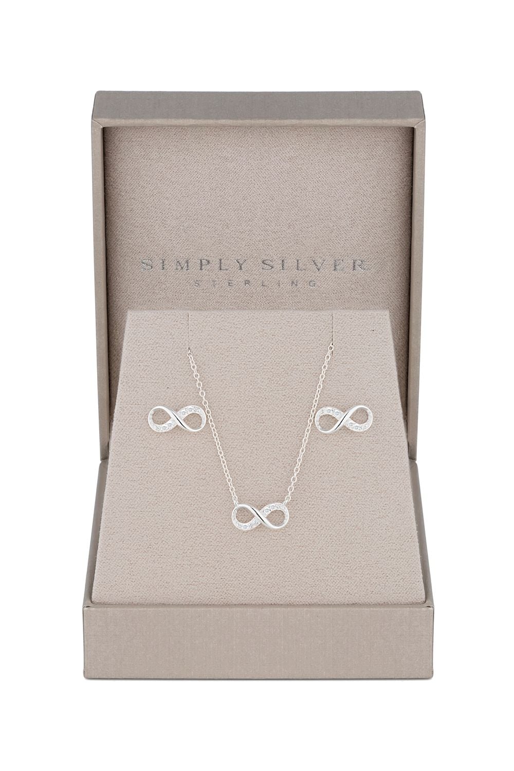 Simply Silver Sterling Silver 925 Infinity Set - Gift Boxed image 1