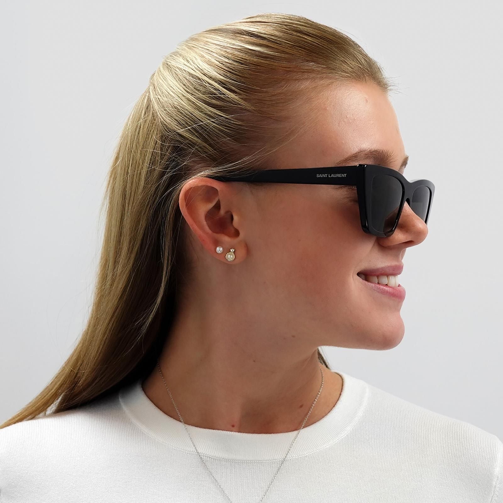 Saint Laurent Cat Eye Black Grey SL 276 MICA Sunglasses image 5