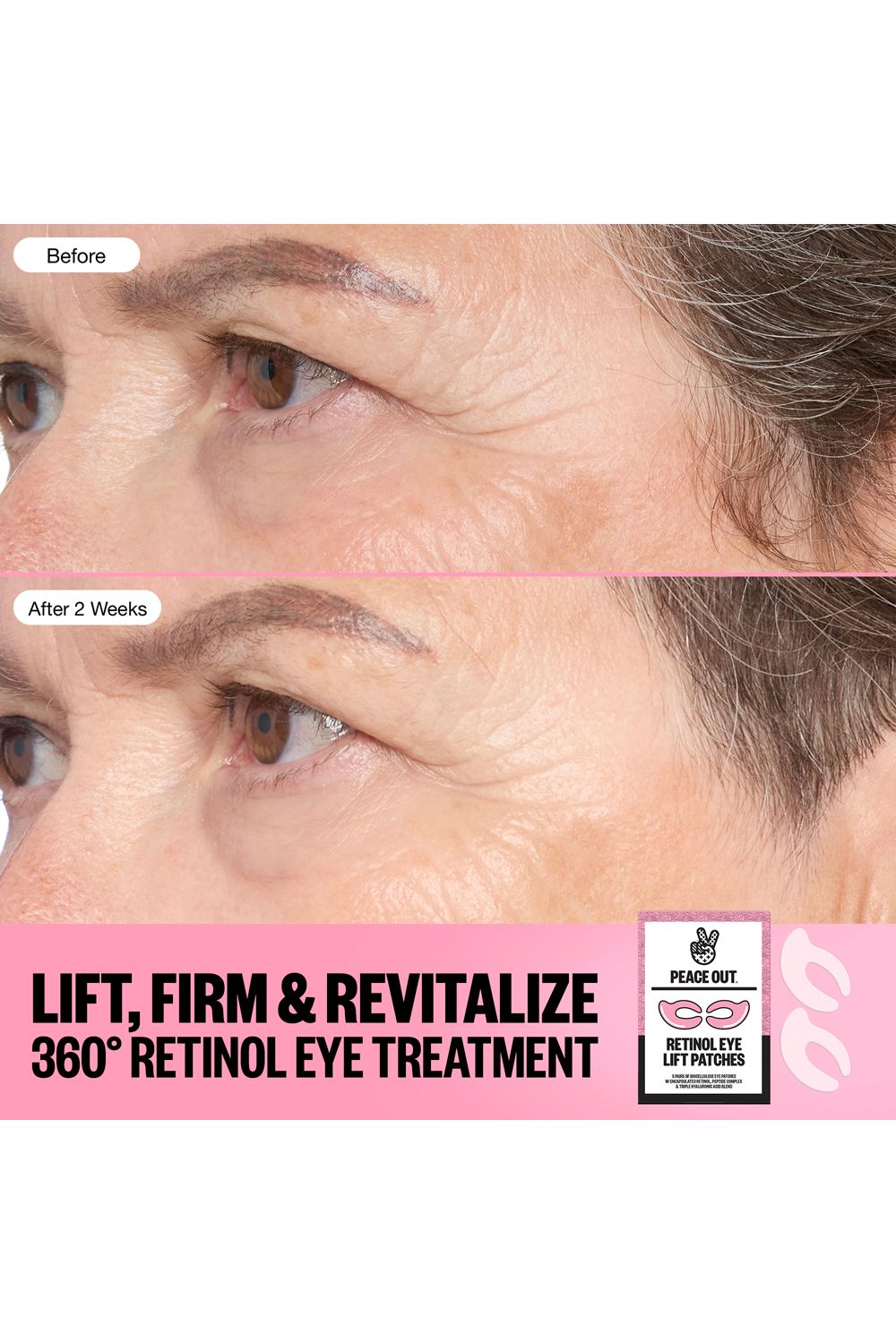 Peace Out Retinol Eye Lift Patches -5 Pairs Multi image 6