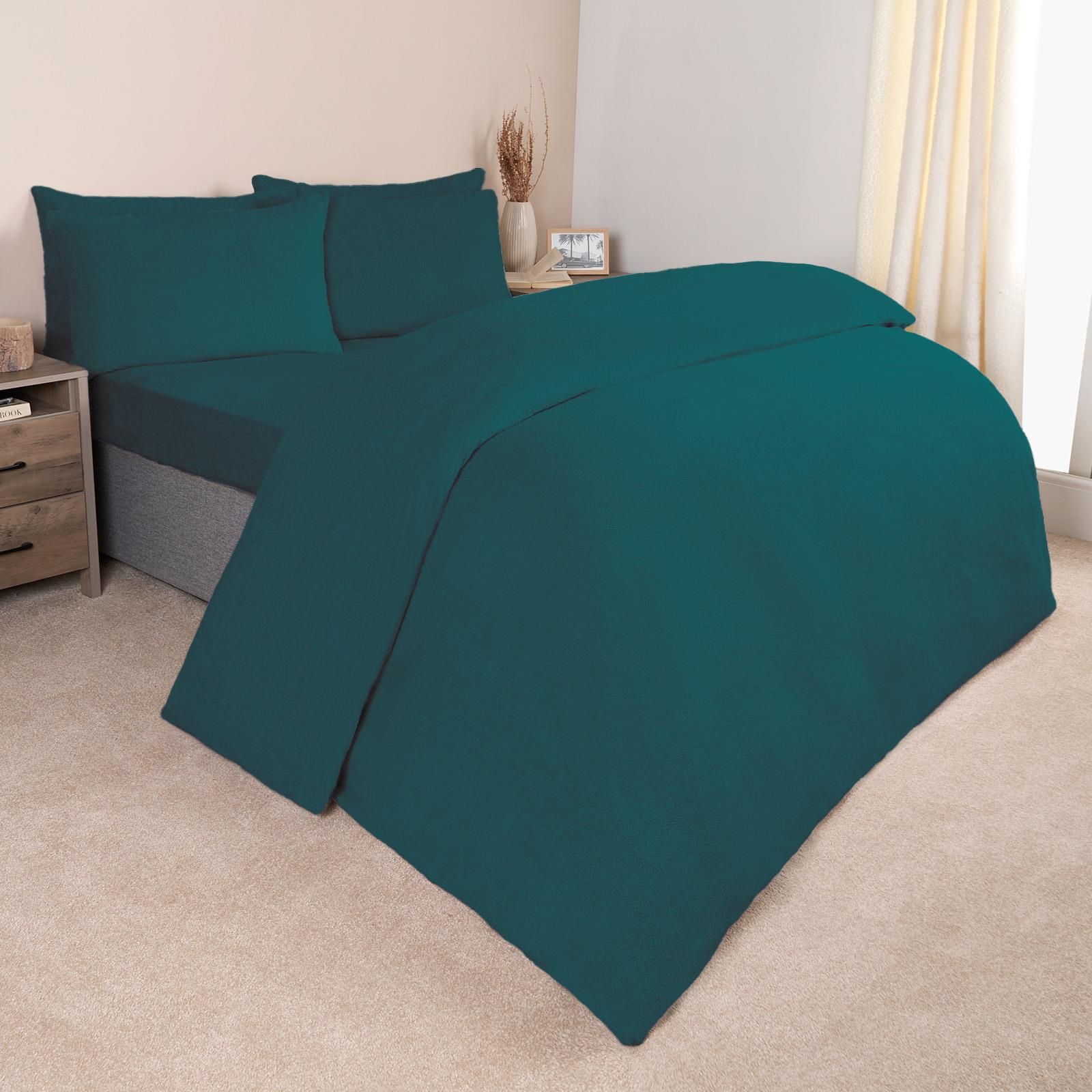 OHS Thermal Soft Teddy Fleece Duvet Cover Bedding Set image 3
