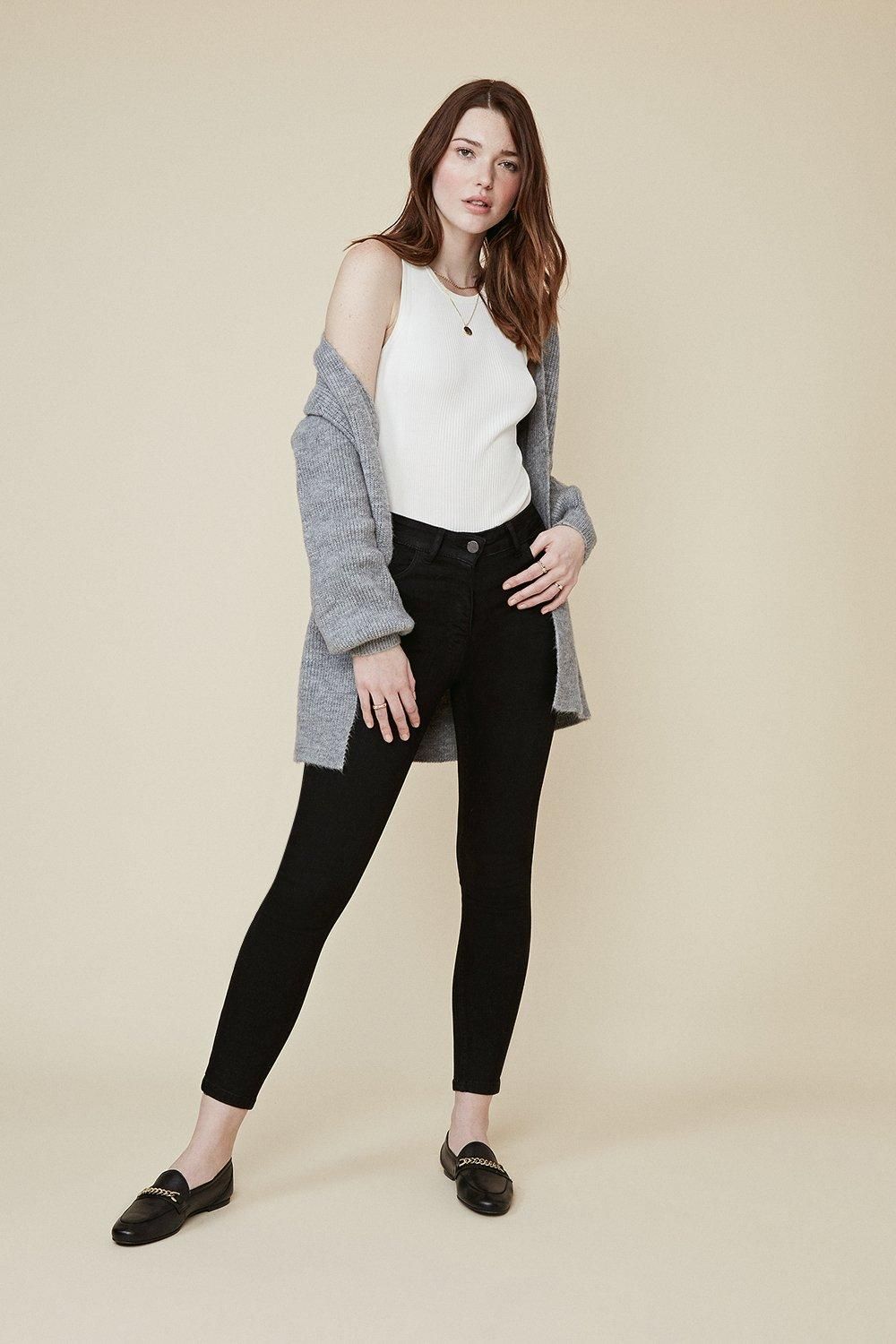 Oasis Short Lily High Rise Skinny Jean Black image 2