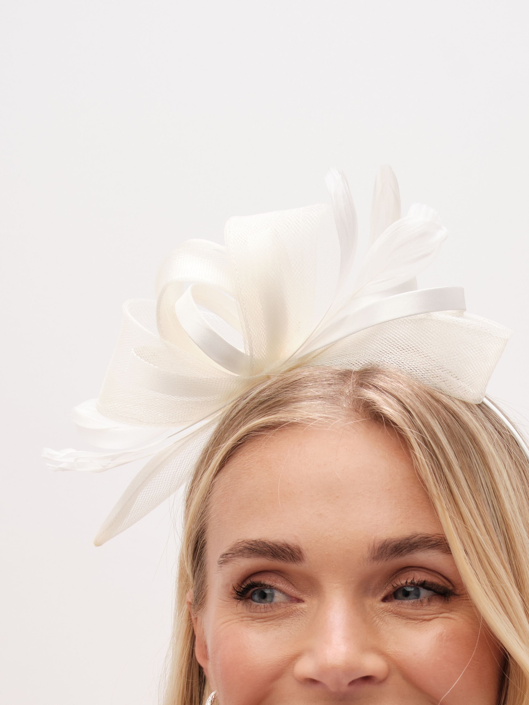Jon Richard Cream Medium Fascinator Headband image 2