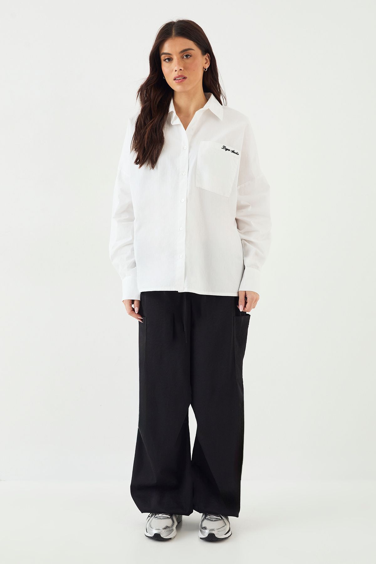 DSGN Studio DSGN Studio Oversized Cotton Poplin Shirt White image 5
