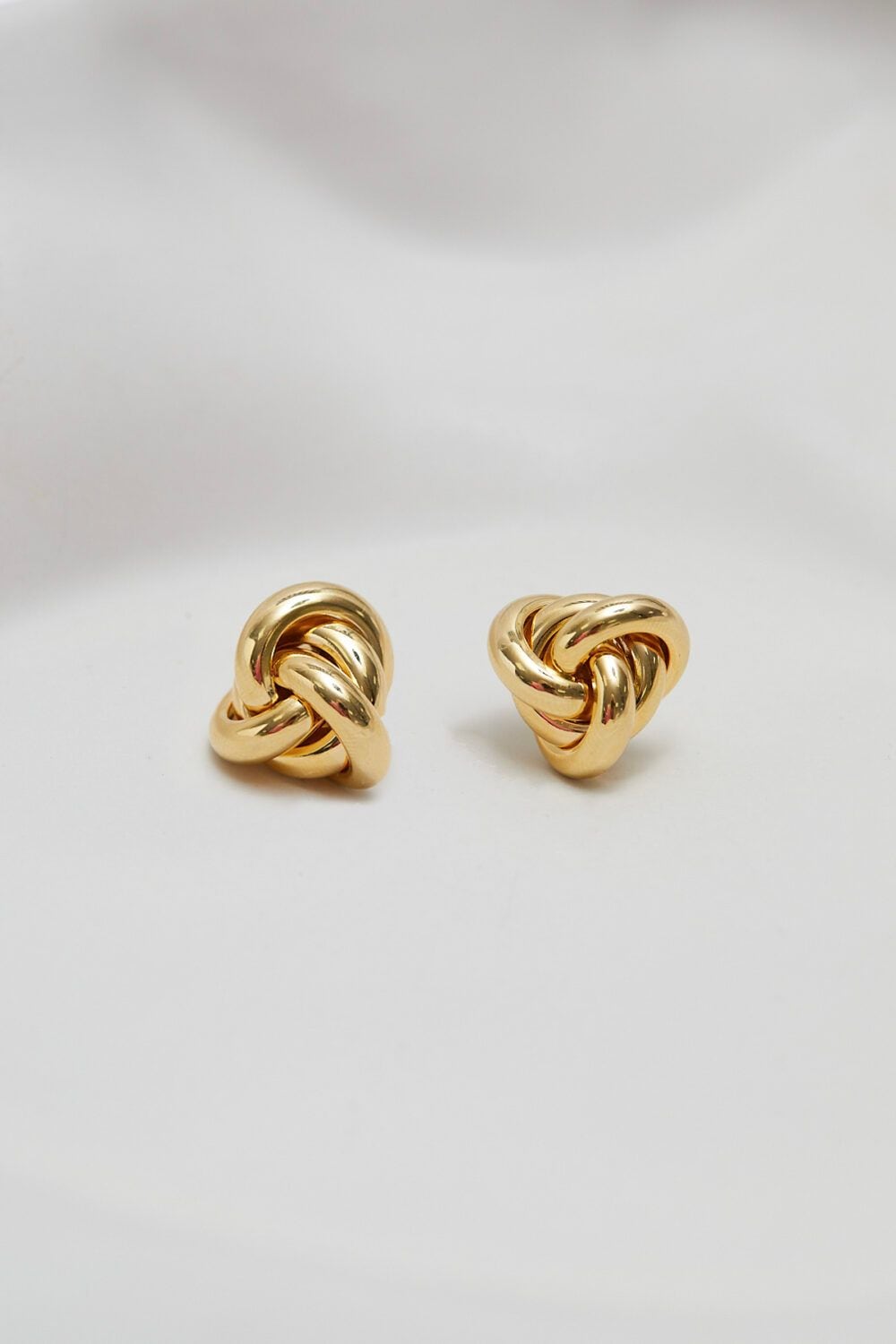 Jon Richard Vintage Inspired Gold Plated Knot Stud Earrings image 2