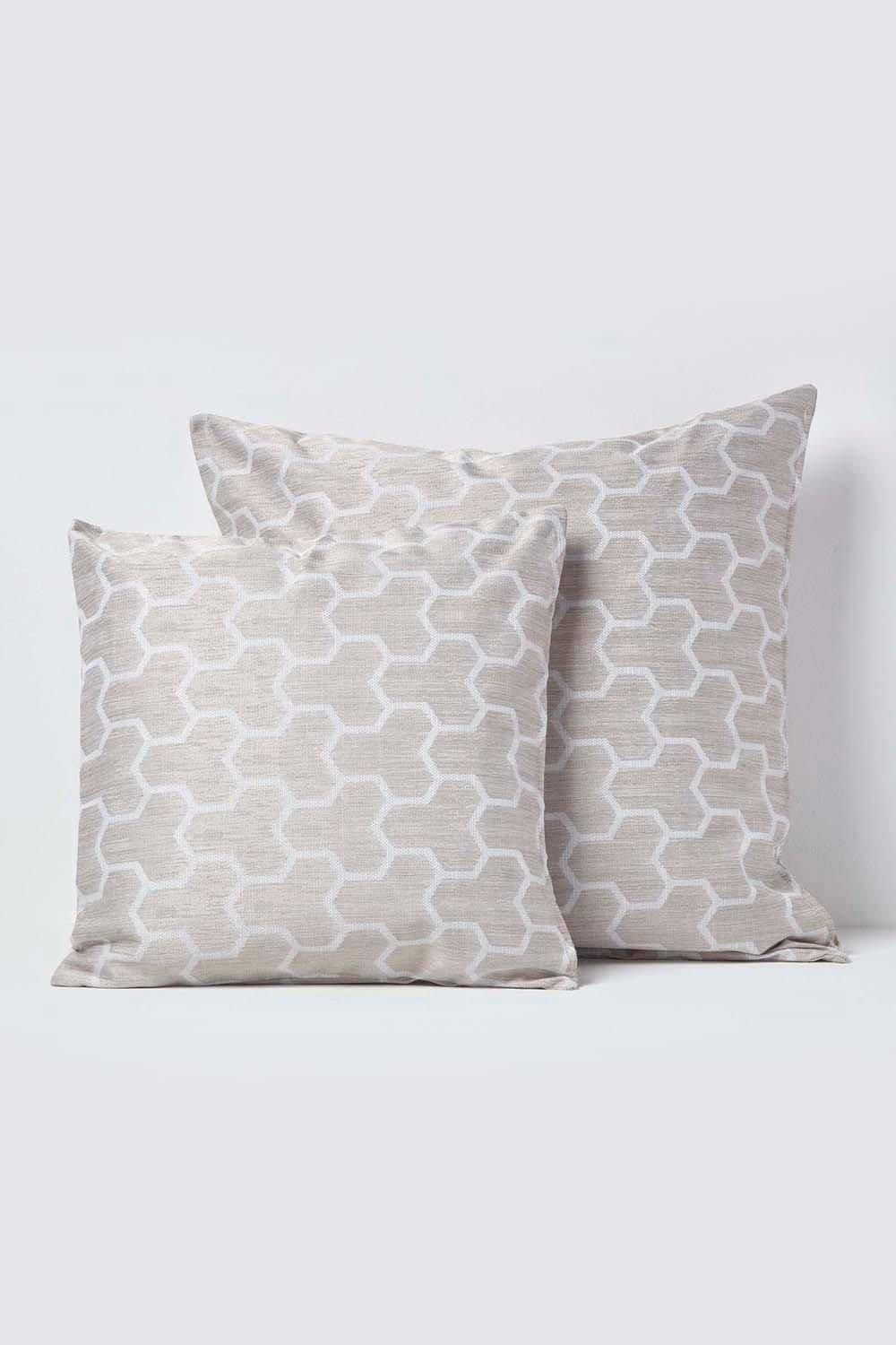 Homescapes Geometric Jacquard Cushion Cover image 5