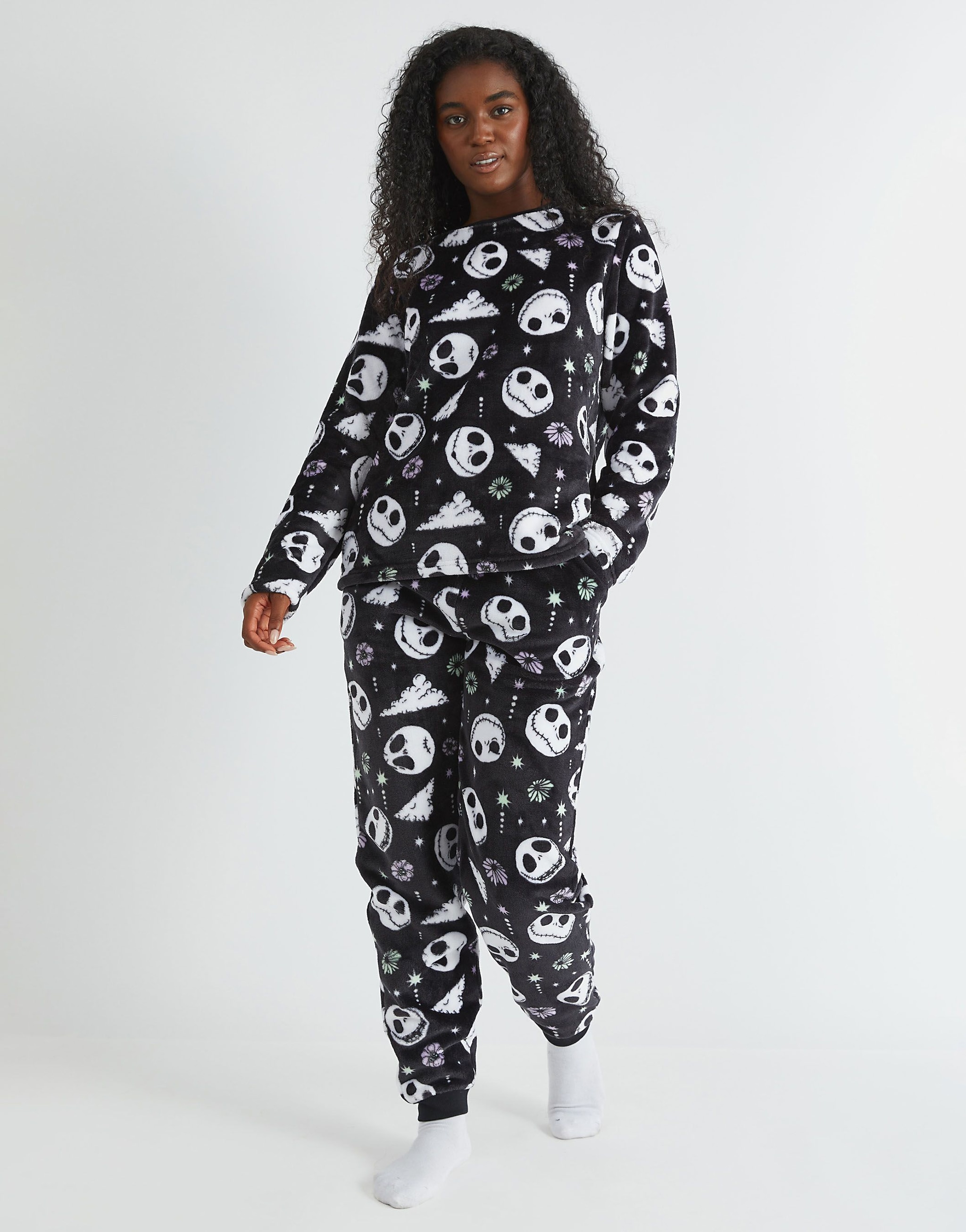 SKINNYDIP Nightmare Before Christmas Jack Skellington Fleece Pyjama Set image 4
