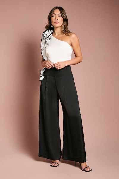Coast Corsage One Shoulder Wide Leg Jumpsuit Mono