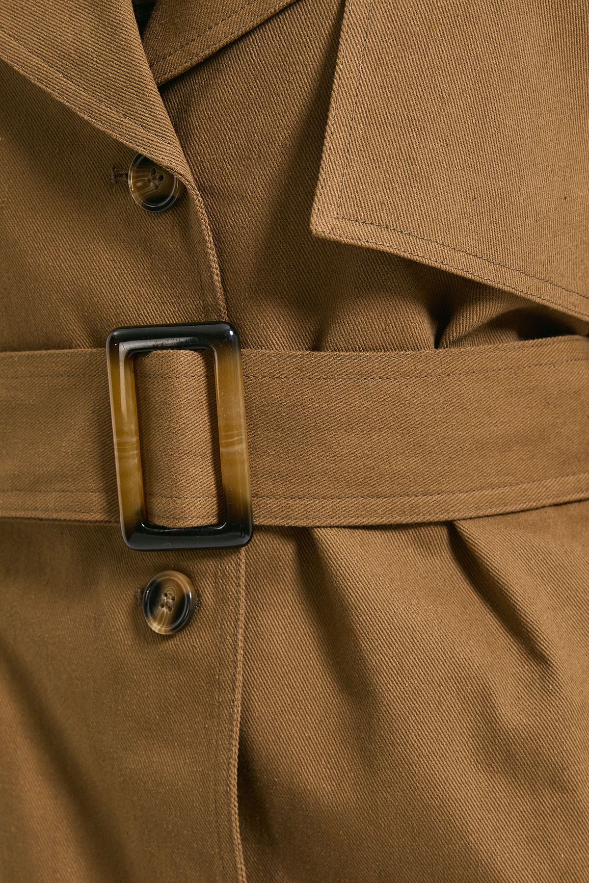 Dorothy Perkins Cuff Detail Belted Coat Khaki image 5