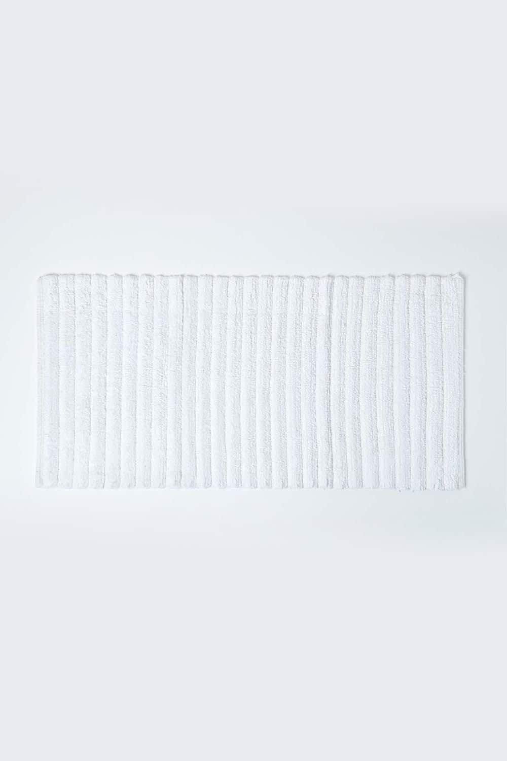 Homescapes Ribbed Cotton Spa Style Bath Mat image 1