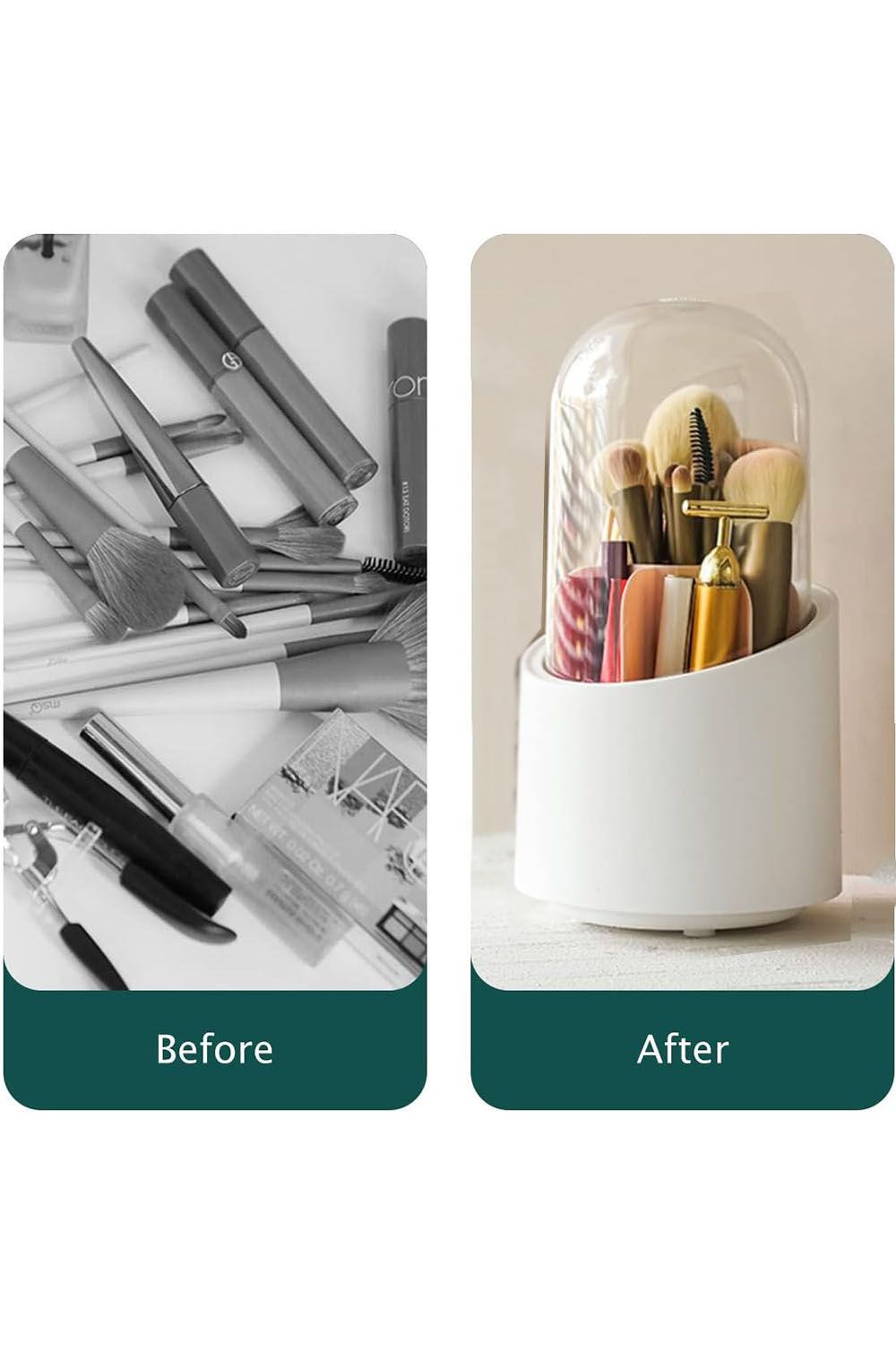 Living and Home Makeup Brush Holder Organizer with Lid image 5