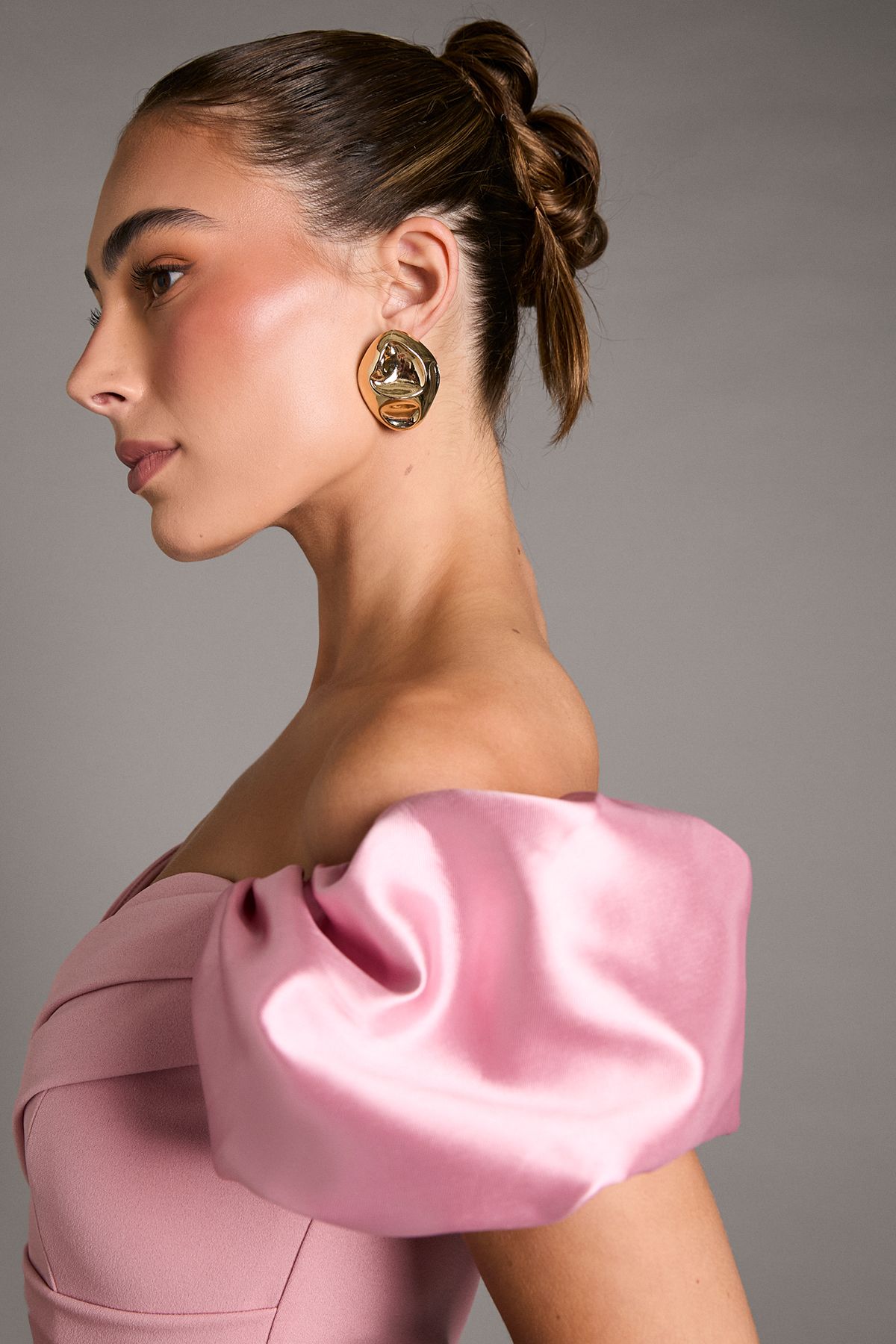 Coast Volume Sleeve Scuba Maxi Dress Blush image 4