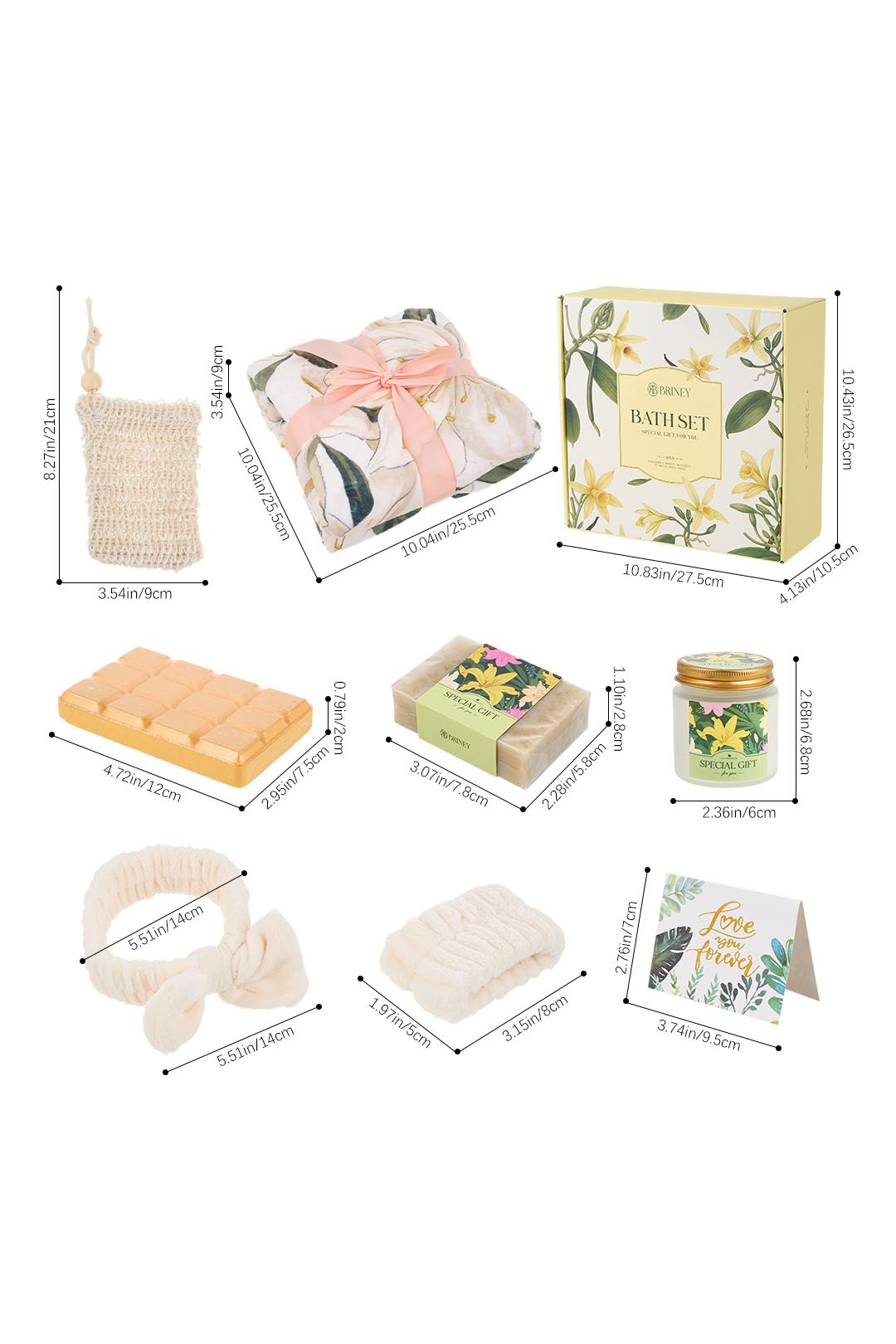Living and Home Sunflower-Scented Spa Bath Gift Set image 6