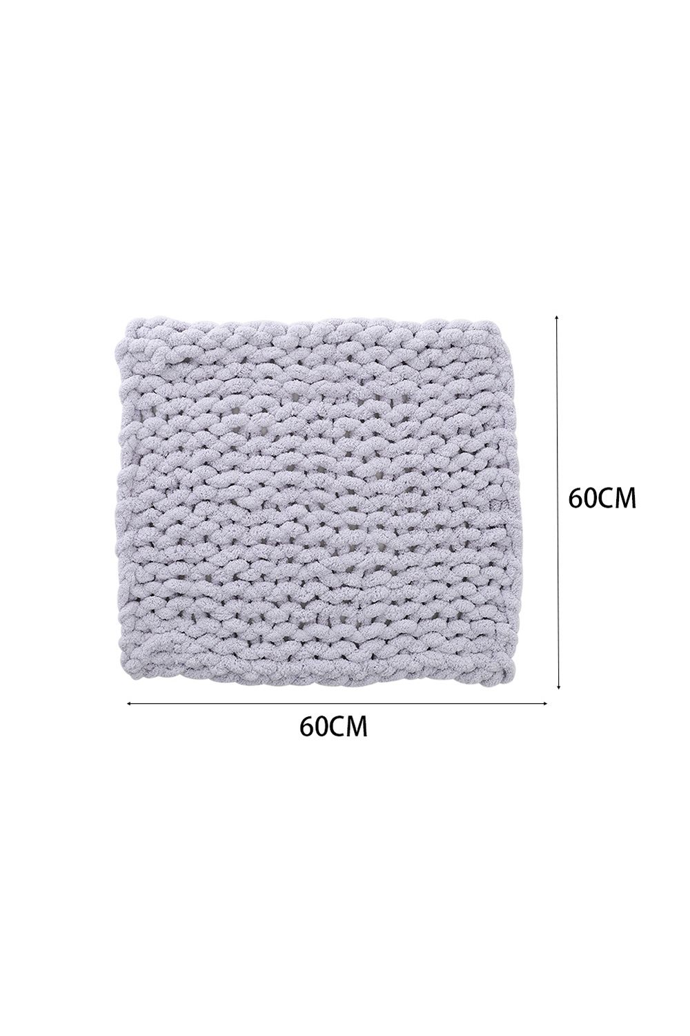 Living and Home Chunky Knit Throw Blanket 60x60cm image 5