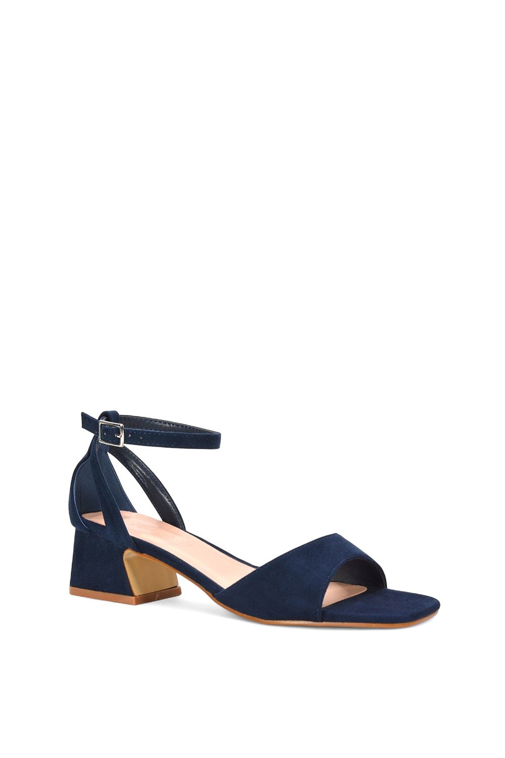 XY London 'Hayley' Strappy Block Low Heel Sandals With Cut Out image 2