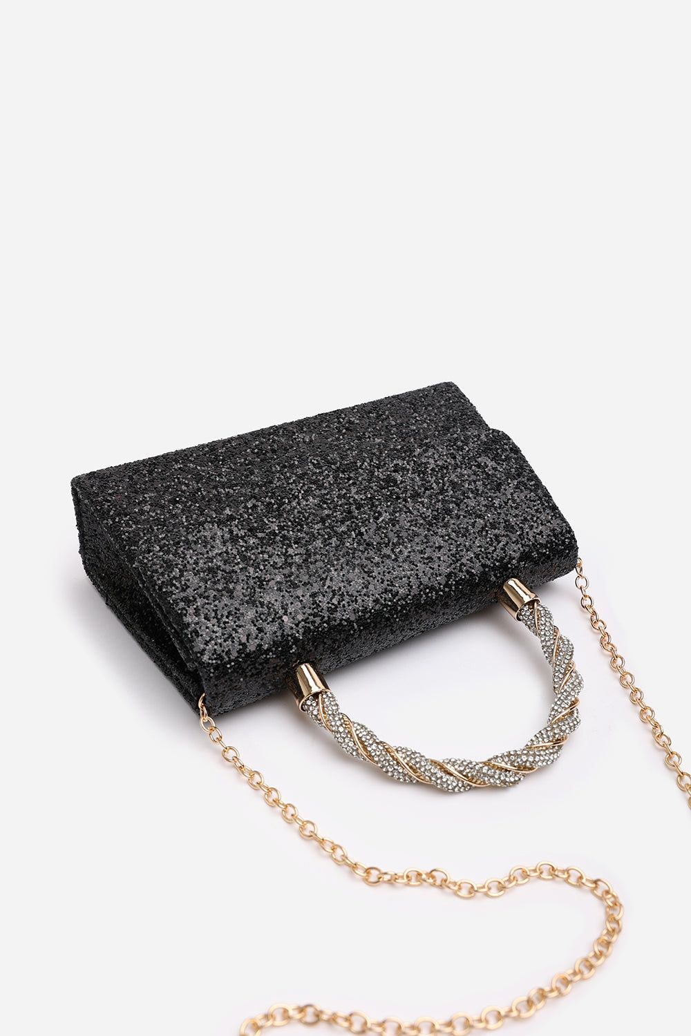Where's That From 'Pluie' Glitter Evening Bag With Braided Top Handle image 6