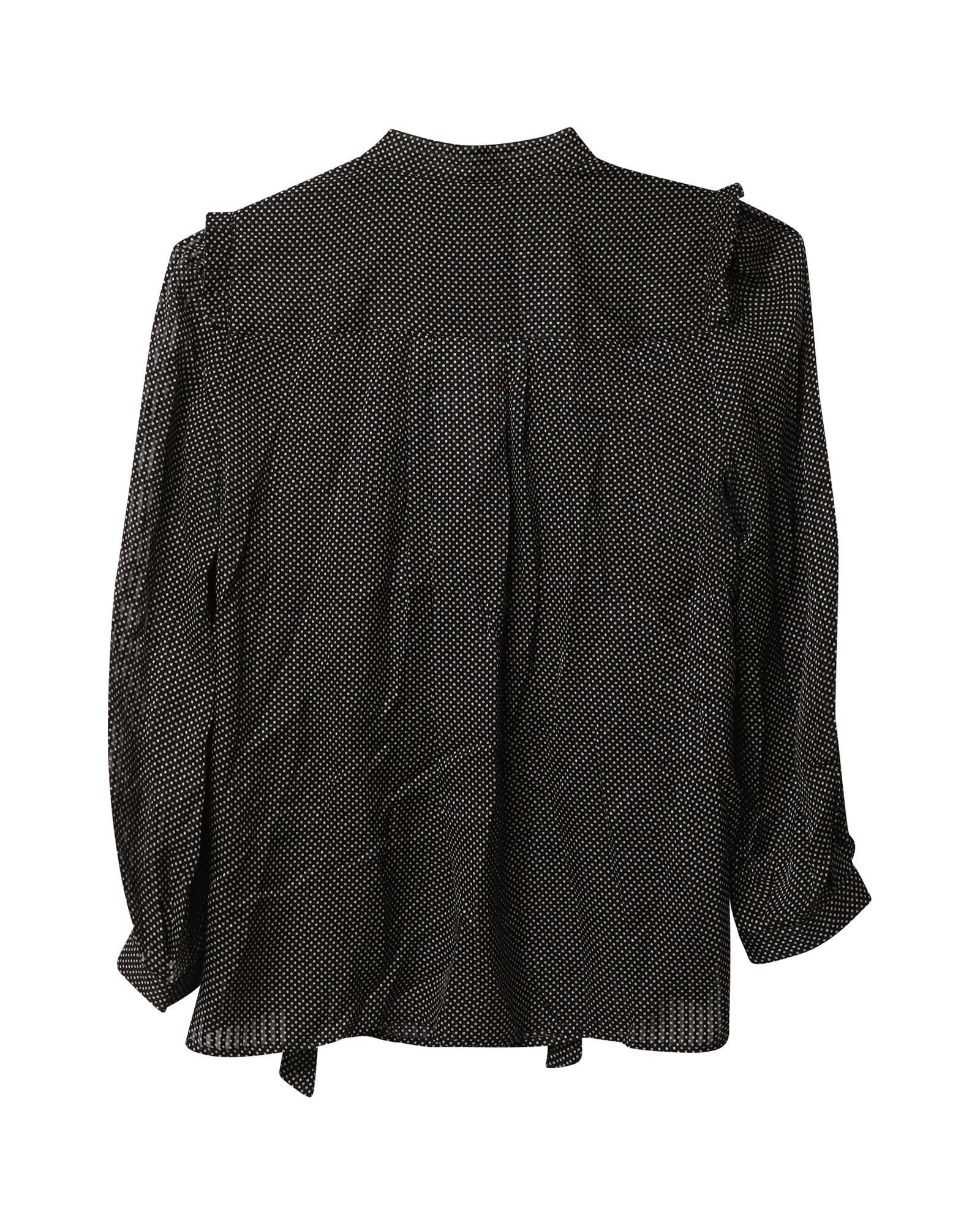 Marc Jacobs Preloved Polka Dot Blouse Three Quarter Sleeves Wo - Black image 7