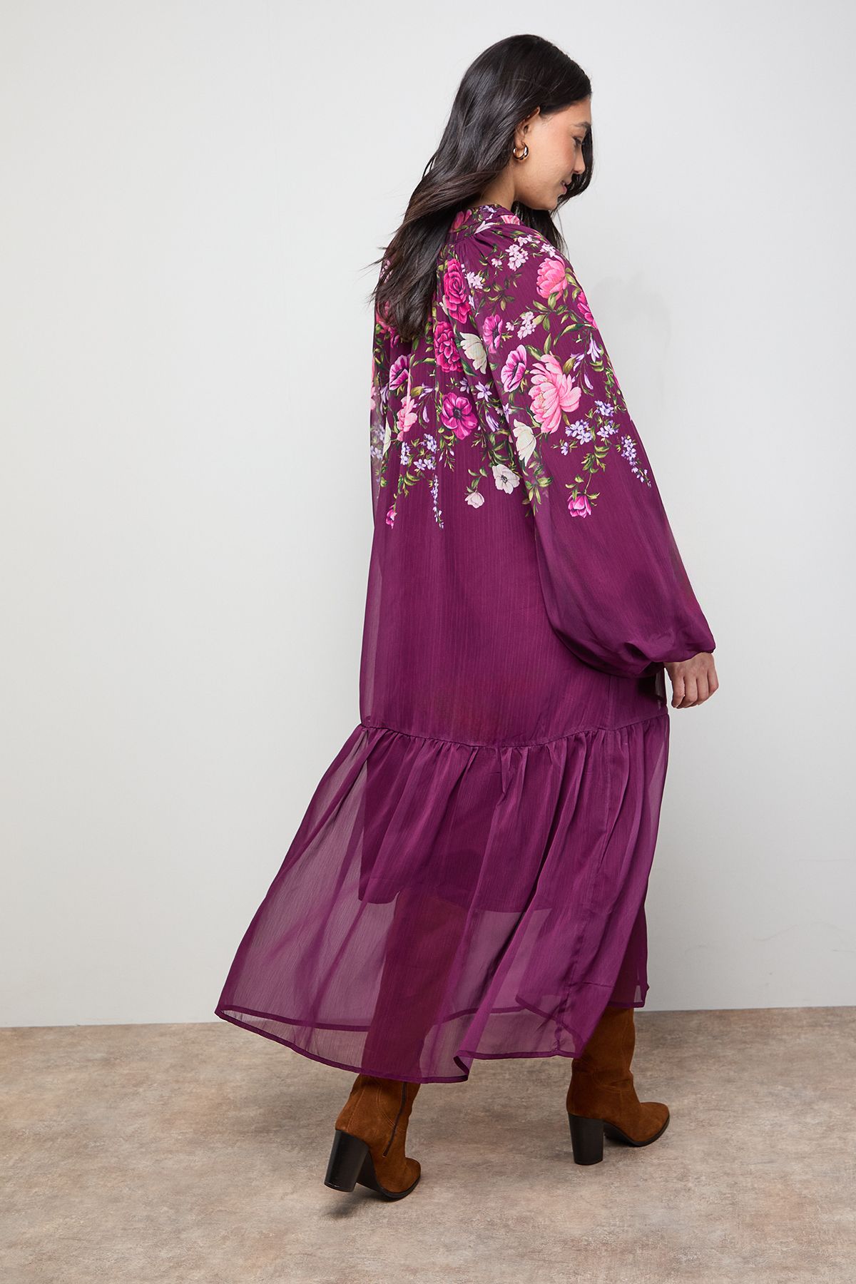 Oasis Trapeze Boho Maxi Dress Floral image 3