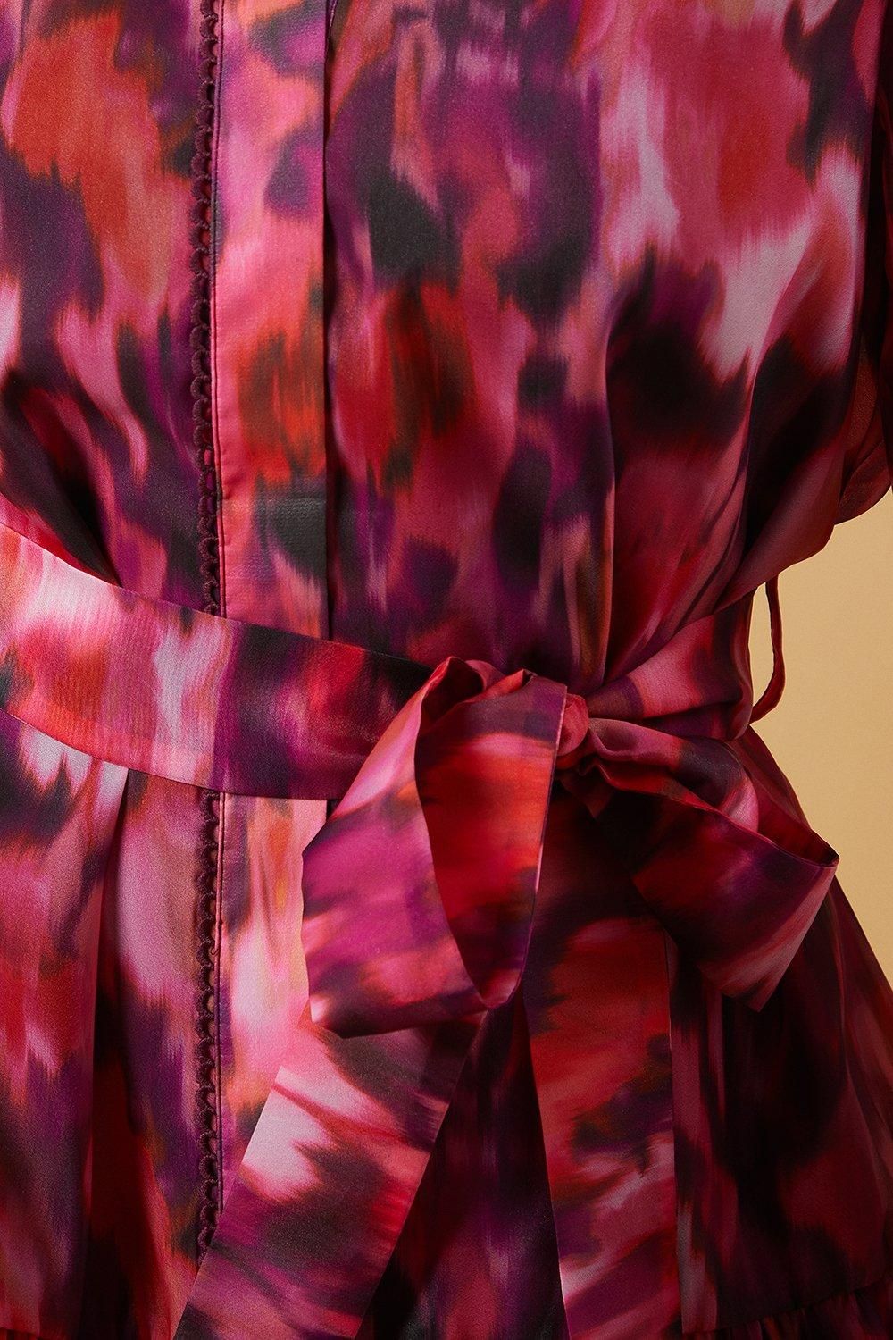 Oasis Petite Occasion Lace Trim Mini Dress Orange image 5