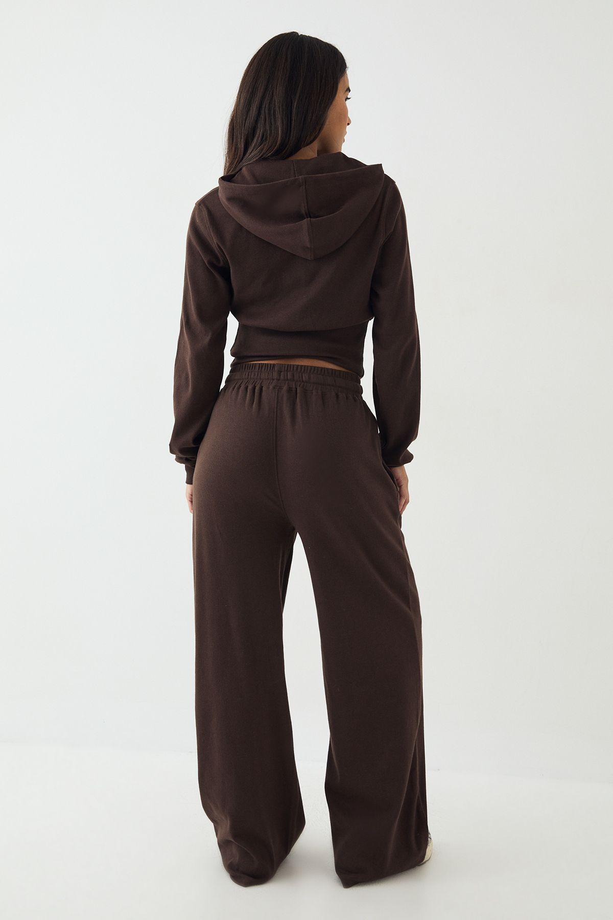 DSGN Studio DSGN Studio Rib Straight Leg Jogger Dark Chocolate image 2