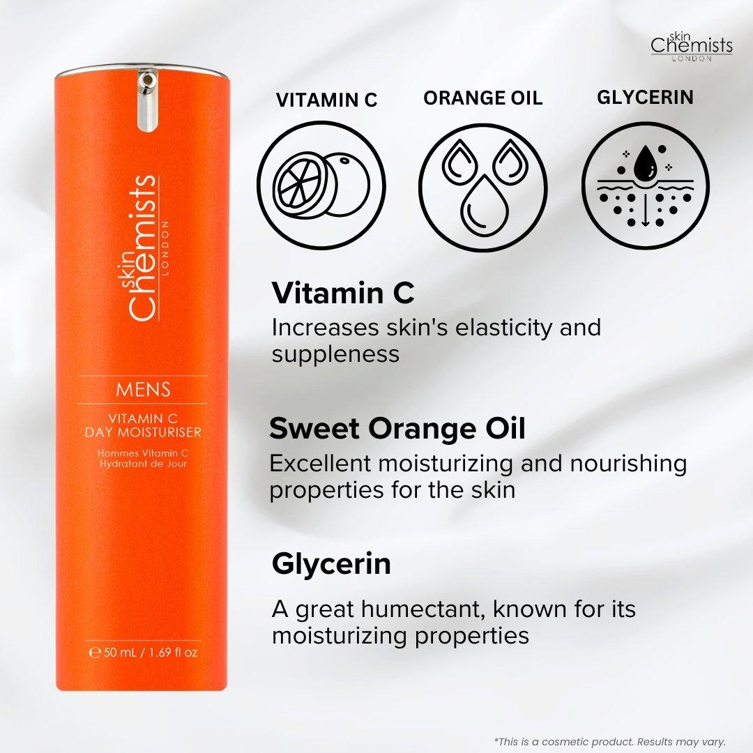 skinChemists professional Men's Vitamin C Day Moisturiser 50ml image 3