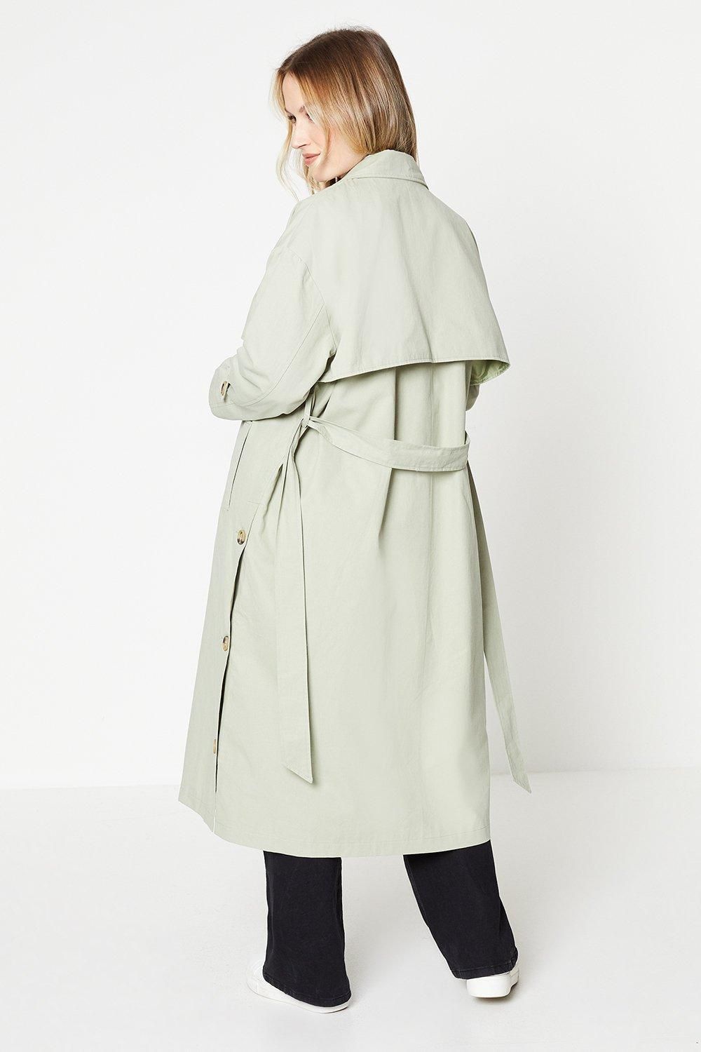Dorothy Perkins Trench Coat Sage image 3