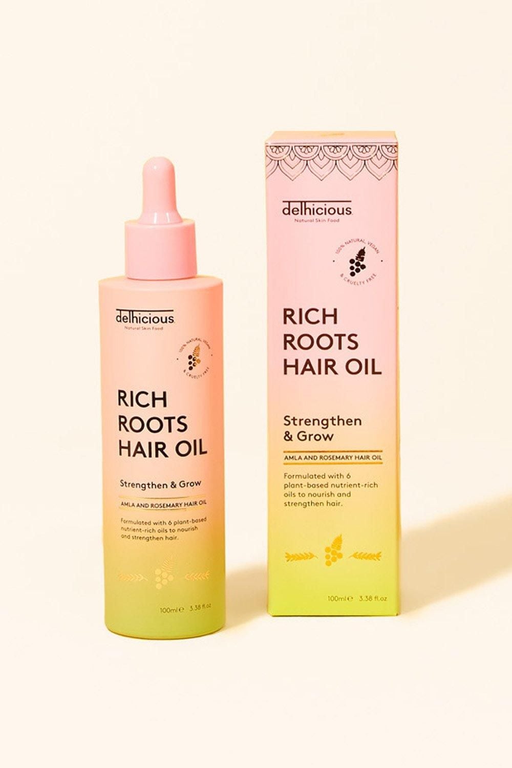 Delhicious Rich Roots Hair & Scalp Oil - Amla & Rosemary 100ml Multi image 2