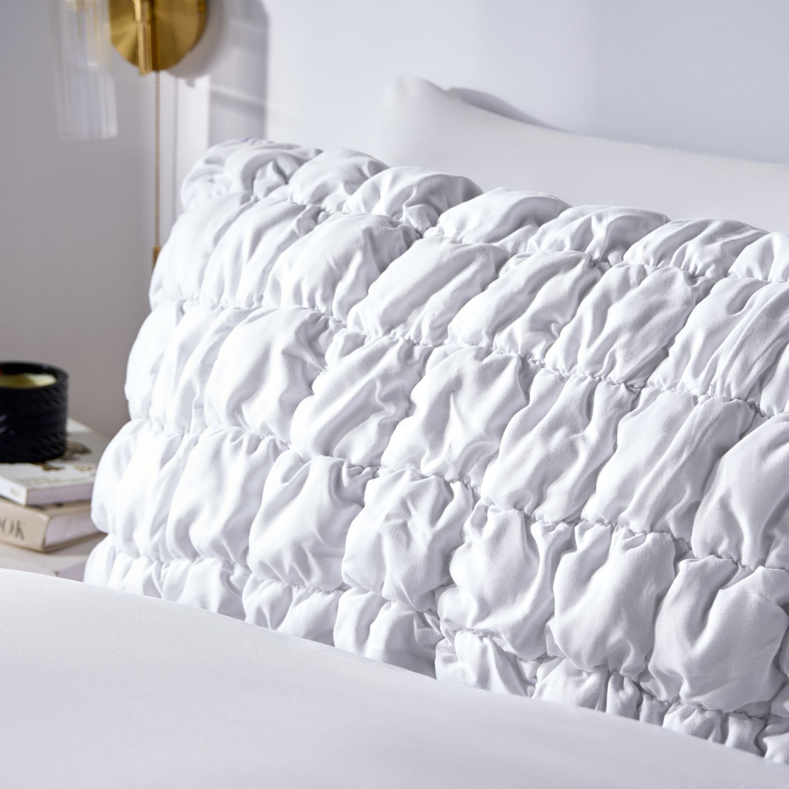 OHS Filled Seersucker Duvet Cover with Pillowcase Bedding Set image 5